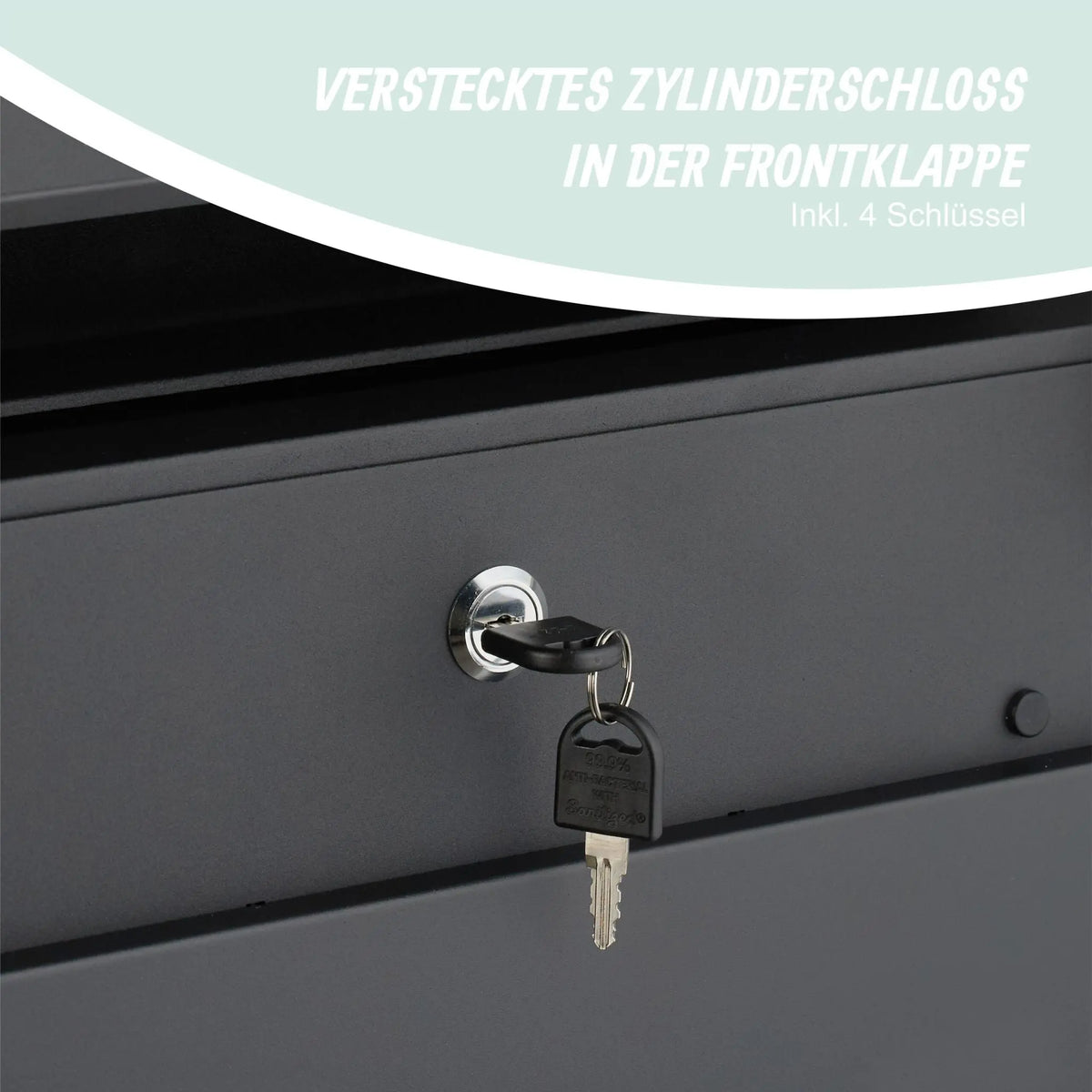 Briefkasten mit Zeitungsfach Metall Anthrazit von Relaxdays