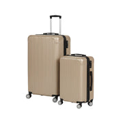 Kofferset 2-teilig Beige-Schwarz von Relaxdays