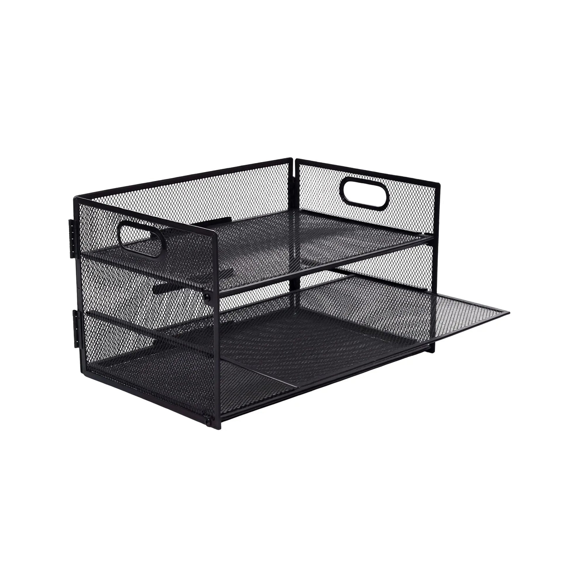 Dokumentenablage Metall 3 Fächer Schwarz von Relaxdays