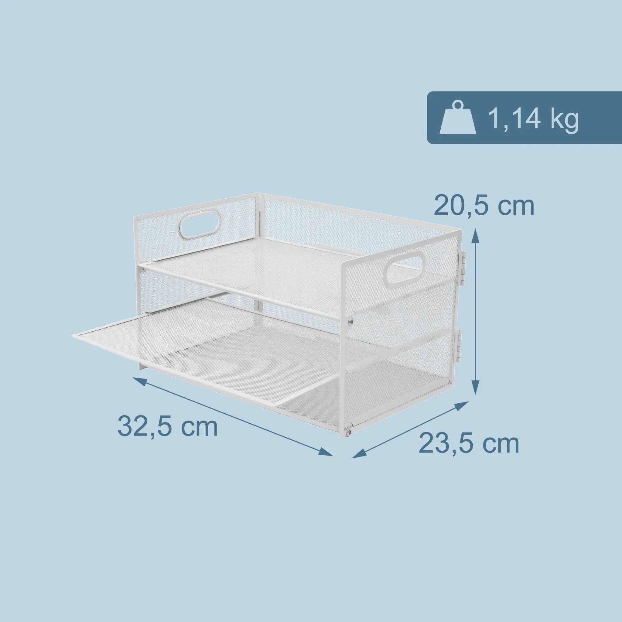 Dokumentenablage Metall 3 Fächer Weiss von Relaxdays