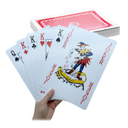 54 Jumbo Spielkarten Weiss-Rot-Schwarz