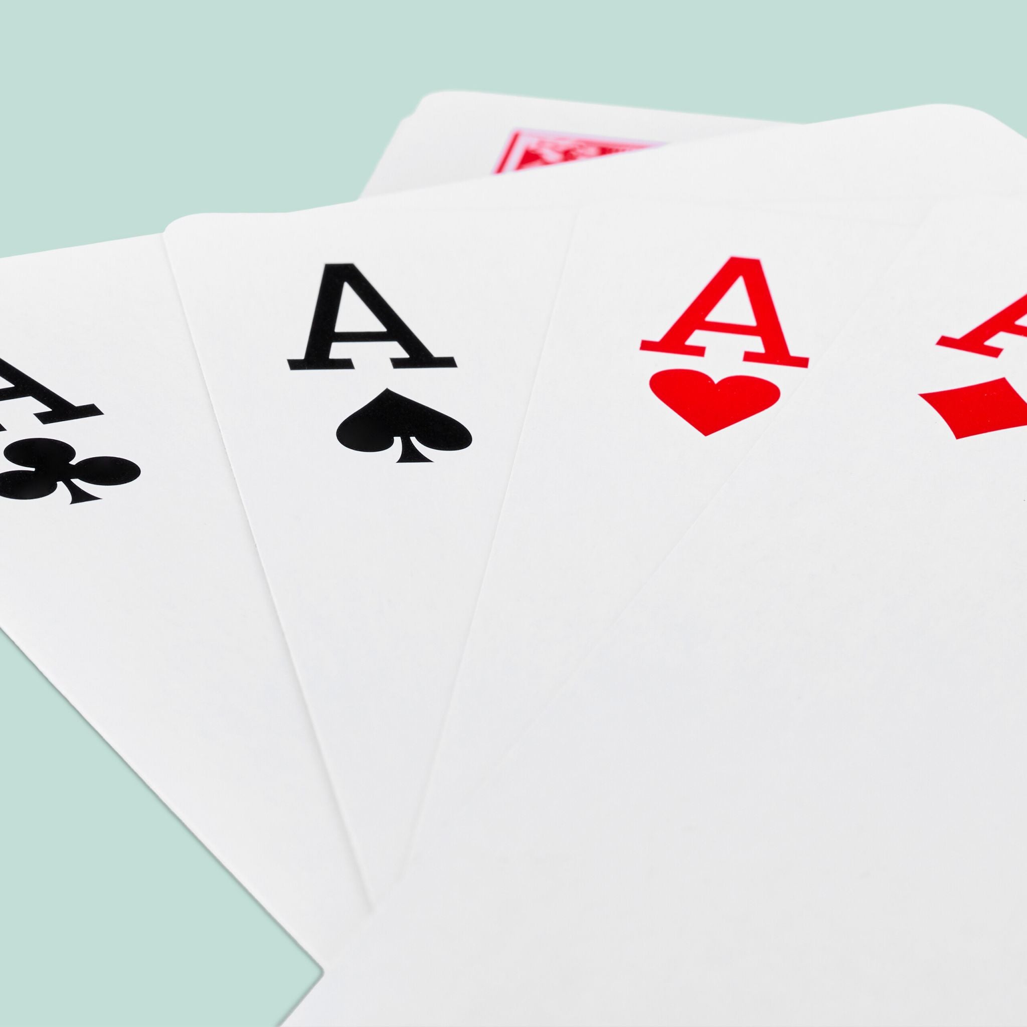 54 Jumbo Spielkarten Weiss-Rot-Schwarz