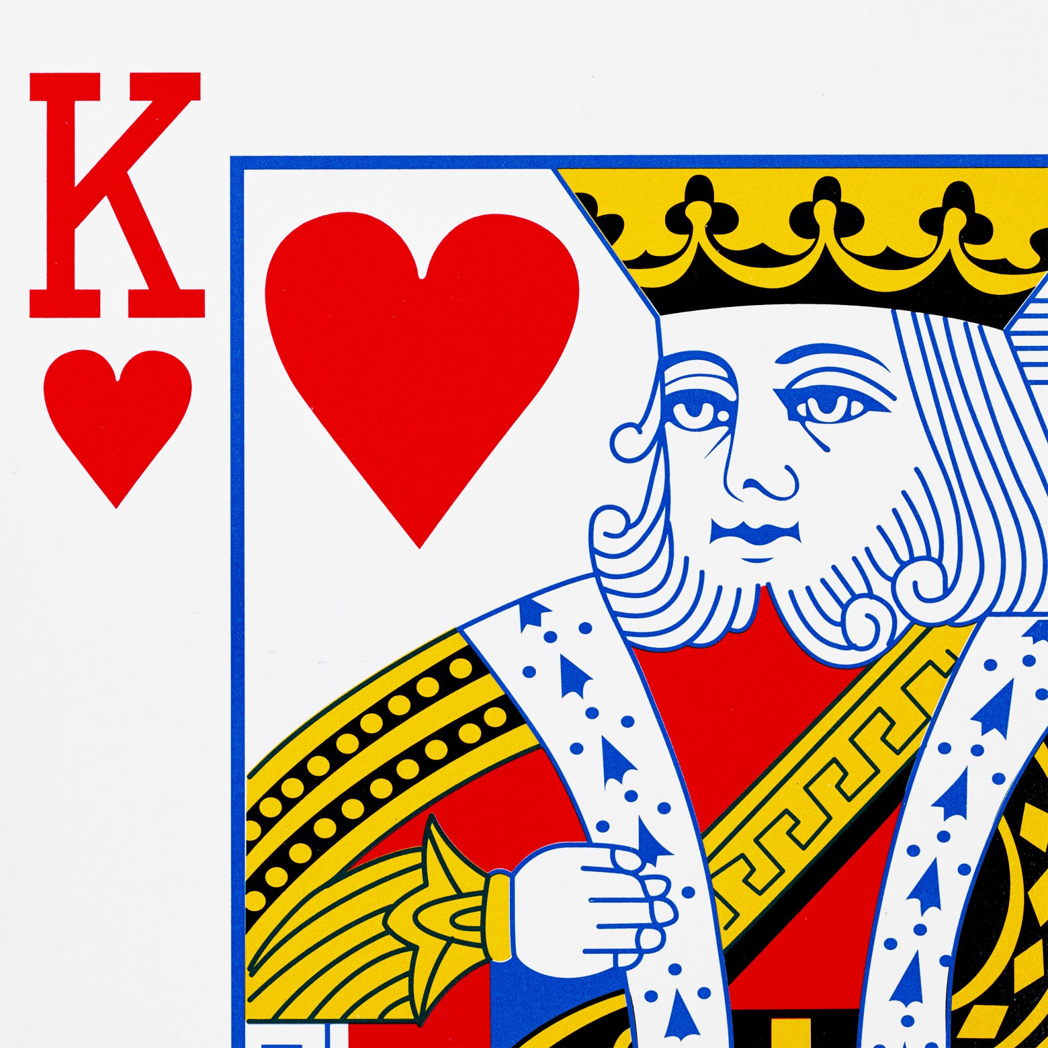 54 Jumbo Spielkarten Weiss-Rot-Schwarz