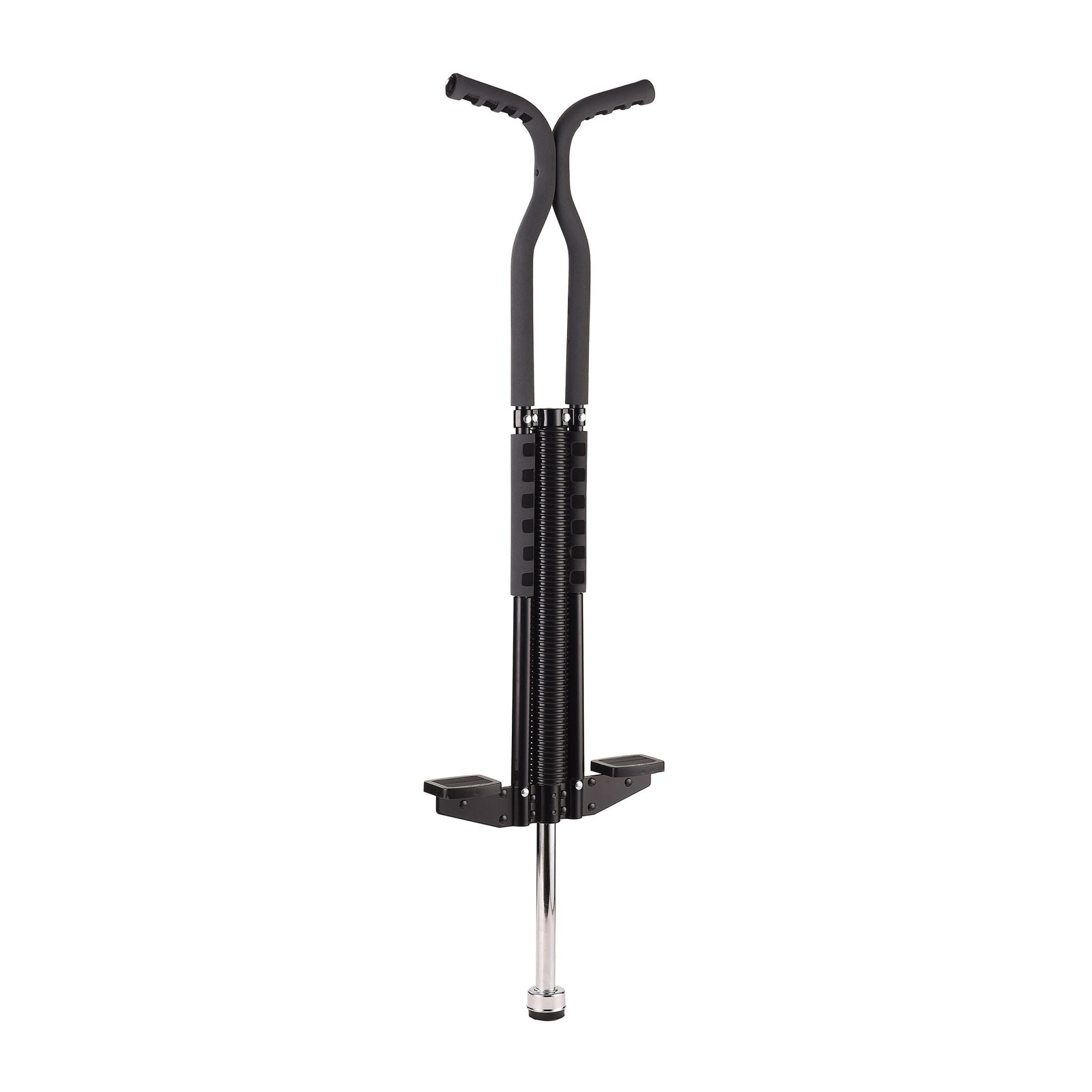 Pogo Stick für Kinder oder Erwachsene Schwarz-Silber von Relaxdays