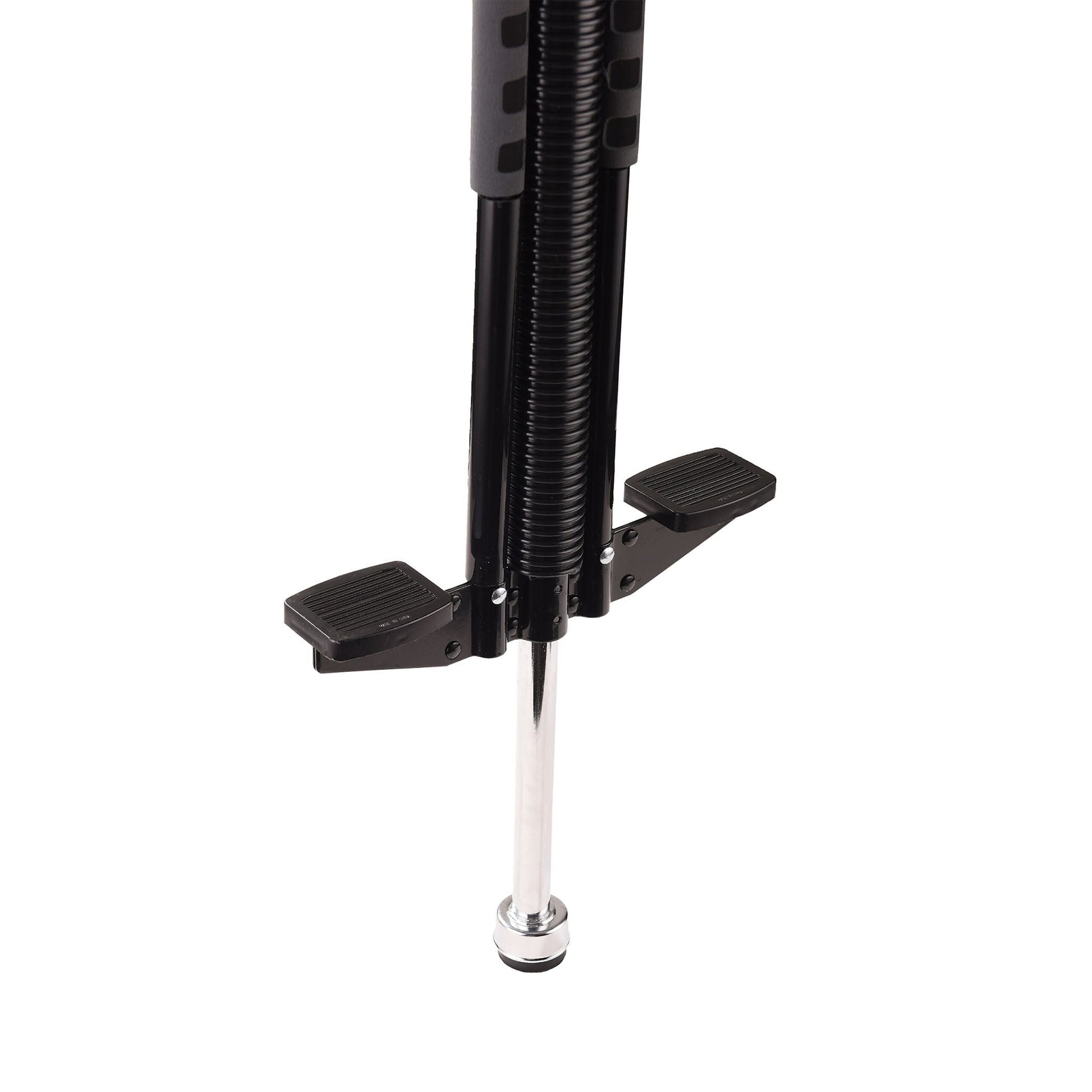 Pogo Stick für Kinder oder Erwachsene Schwarz-Silber von Relaxdays