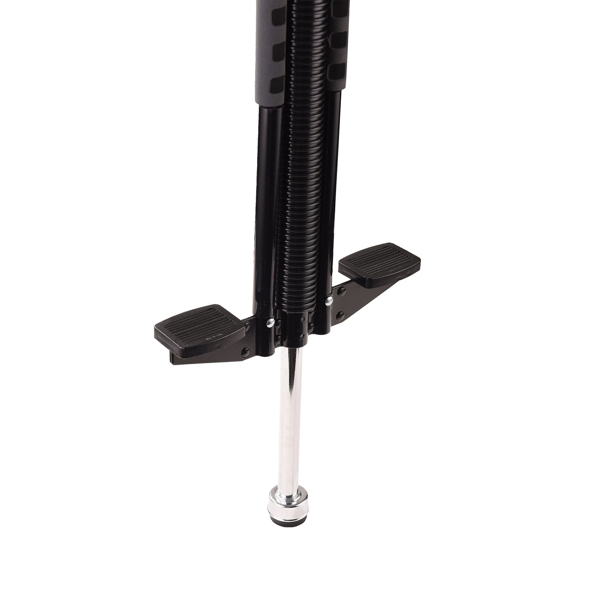 Pogo Stick für Kinder oder Erwachsene Schwarz-Silber von Relaxdays