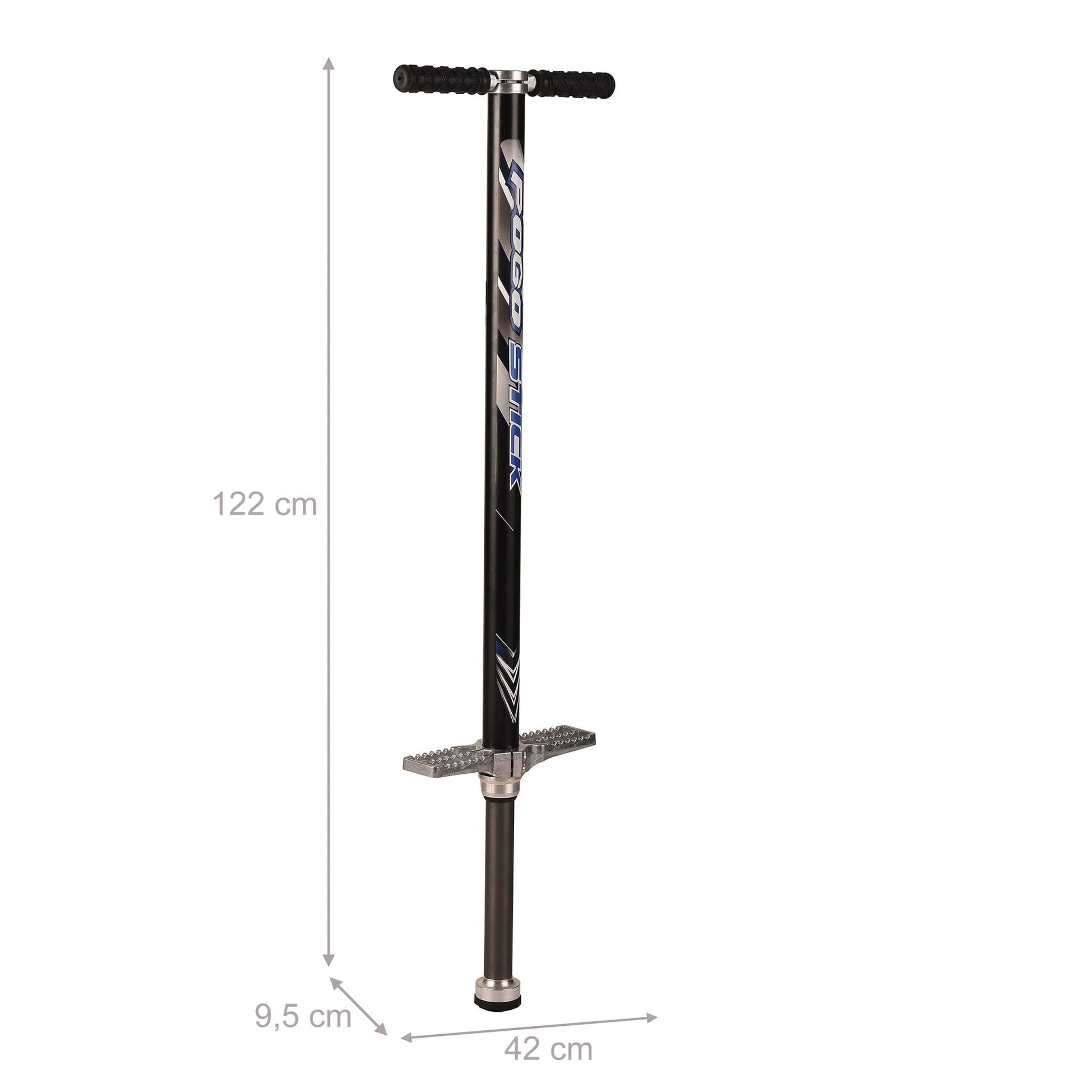 Pogo Stick für Kinder oder Erwachsene Schwarz-Silber von Relaxdays