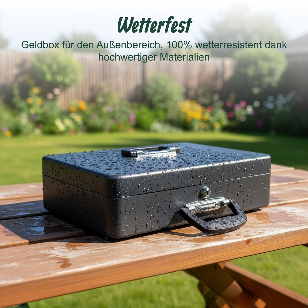 Abschliessbare Geldkassette Grau von Relaxdays