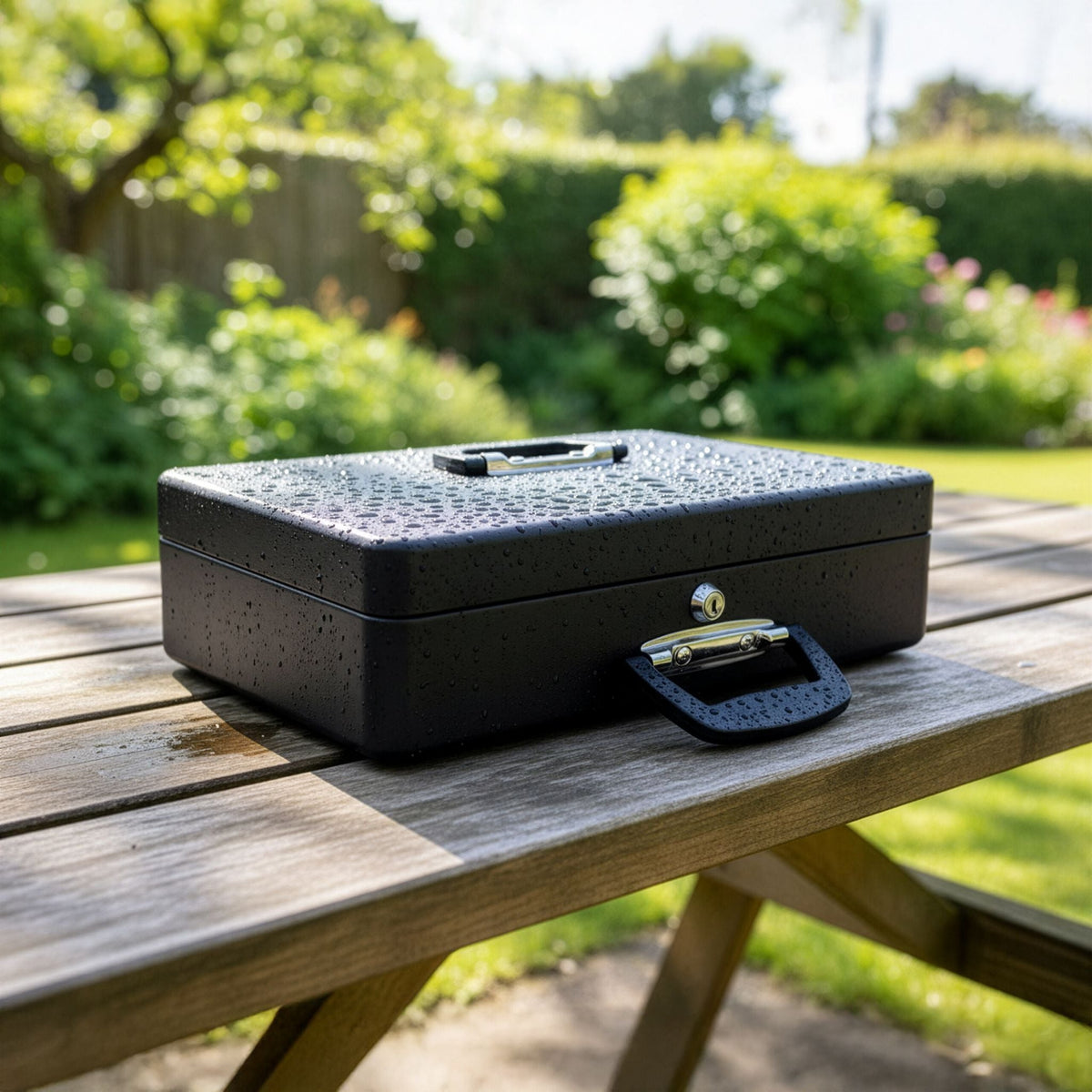 Abschliessbare Geldkassette Schwarz von Relaxdays