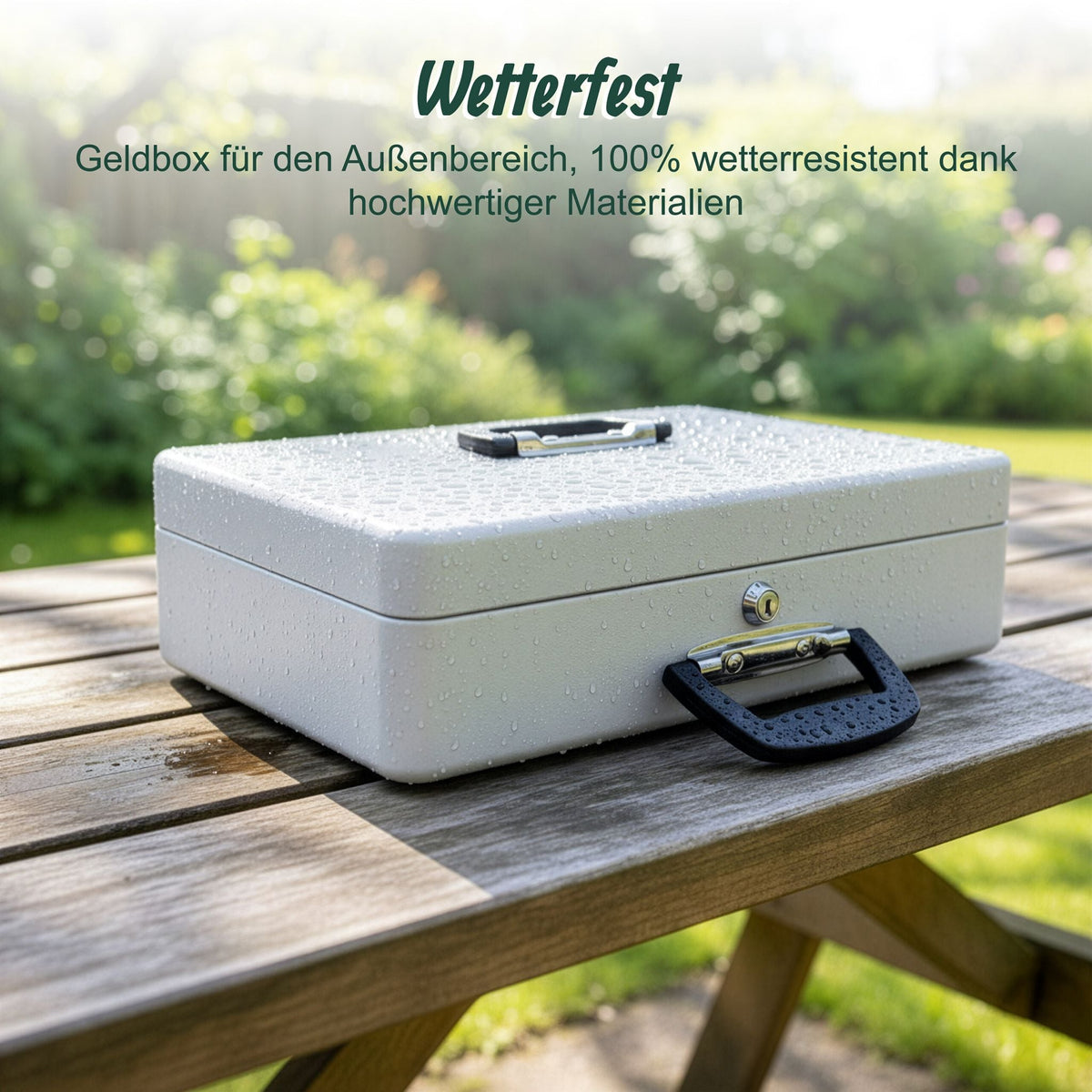 Abschliessbare Geldkassette Weiss von Relaxdays