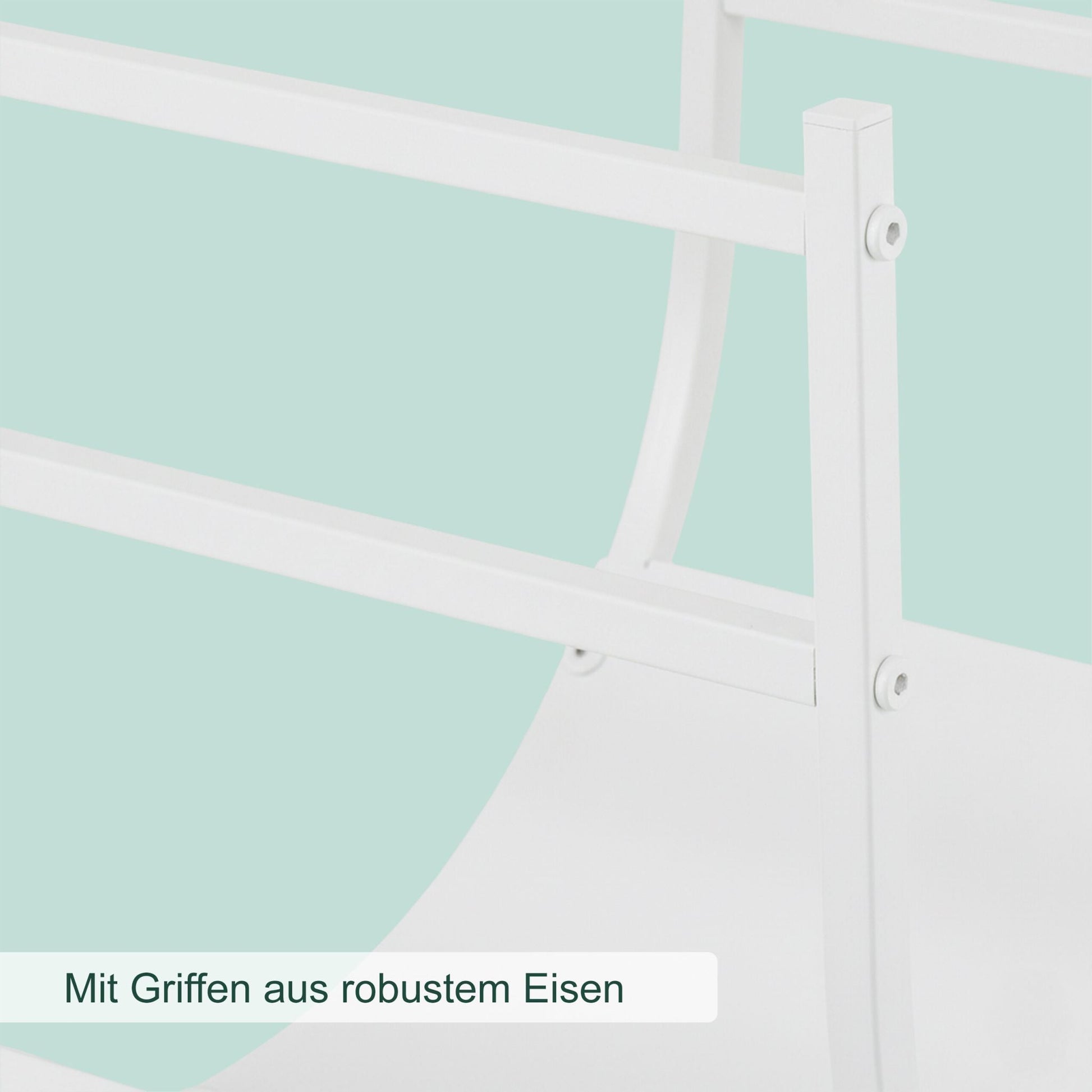 Modernes Kaminholzregal in U-Form Weiss von Relaxdays
