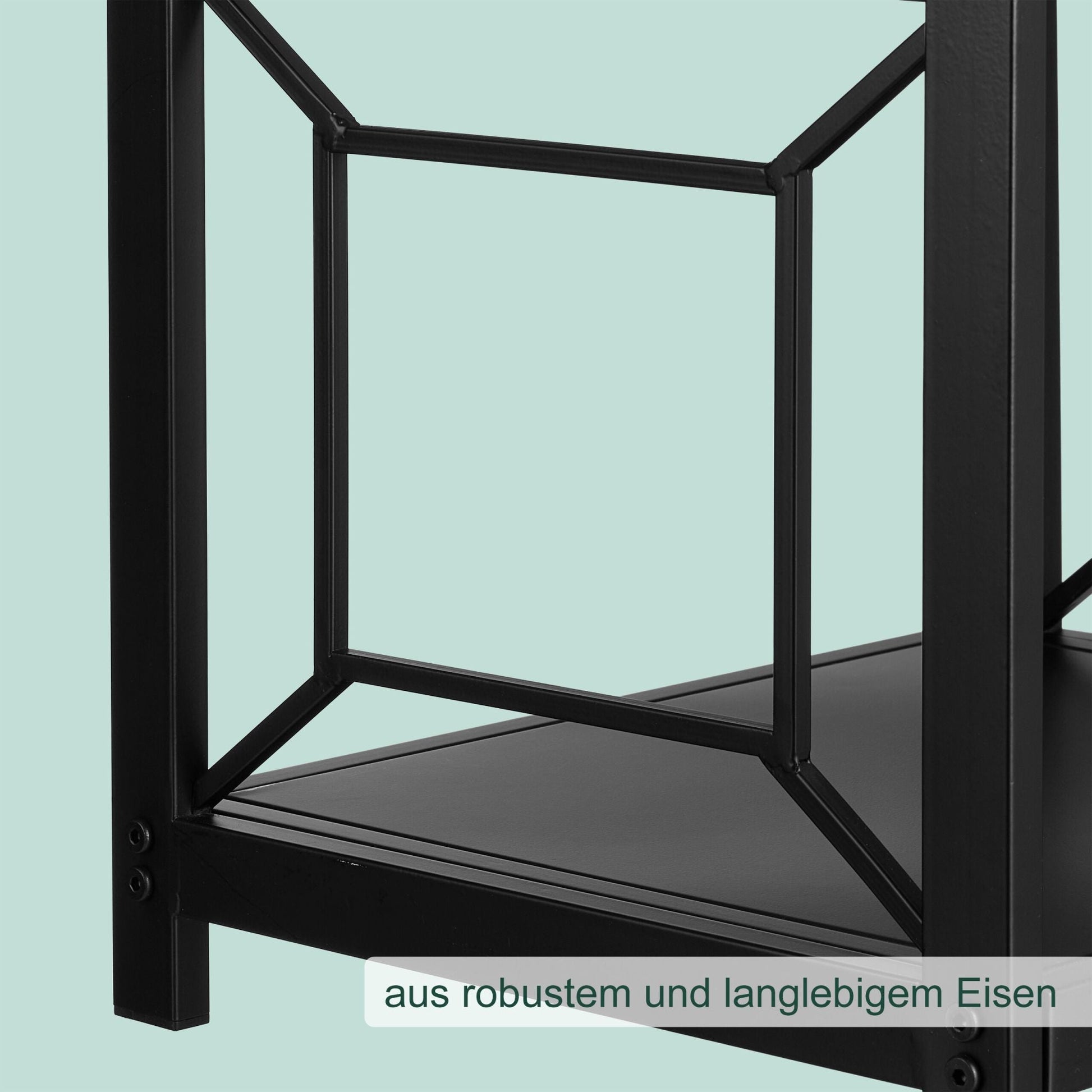 Modernes Kaminholzregal Metall Schwarz von Relaxdays