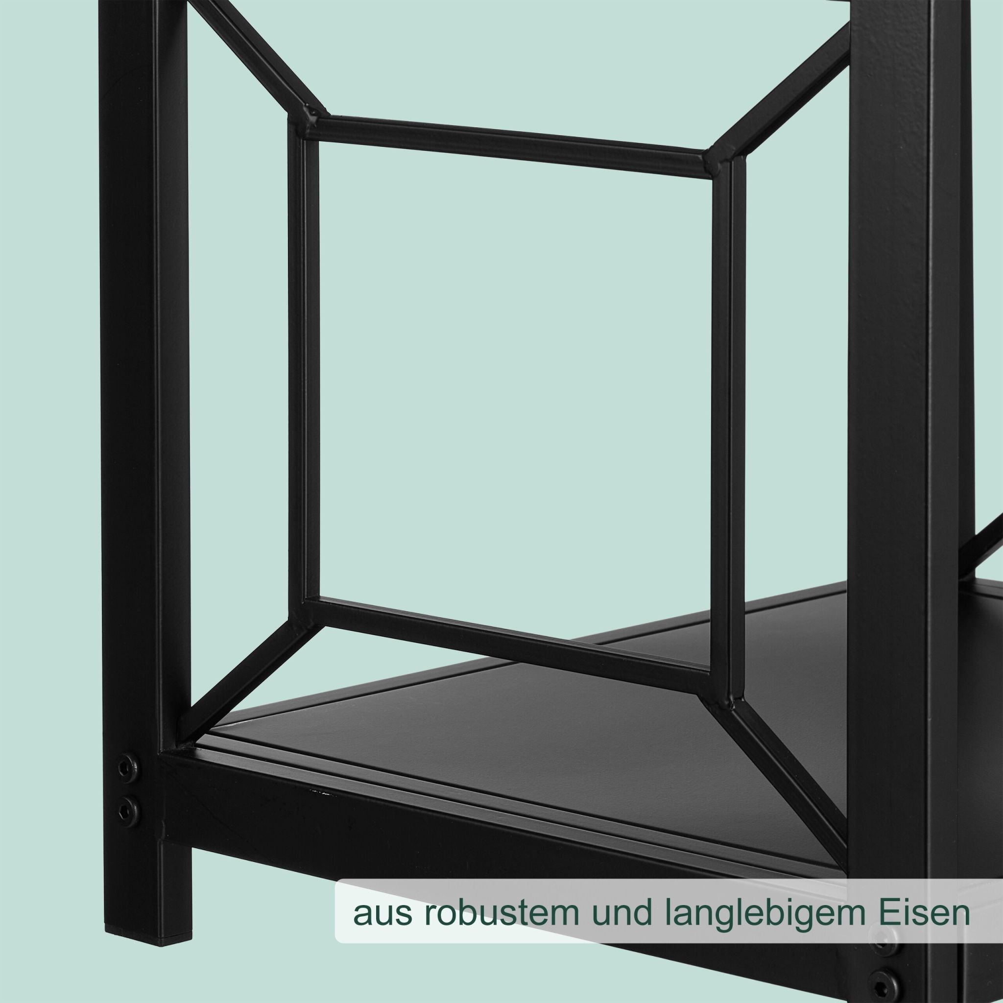 Modernes Kaminholzregal Metall Schwarz von Relaxdays