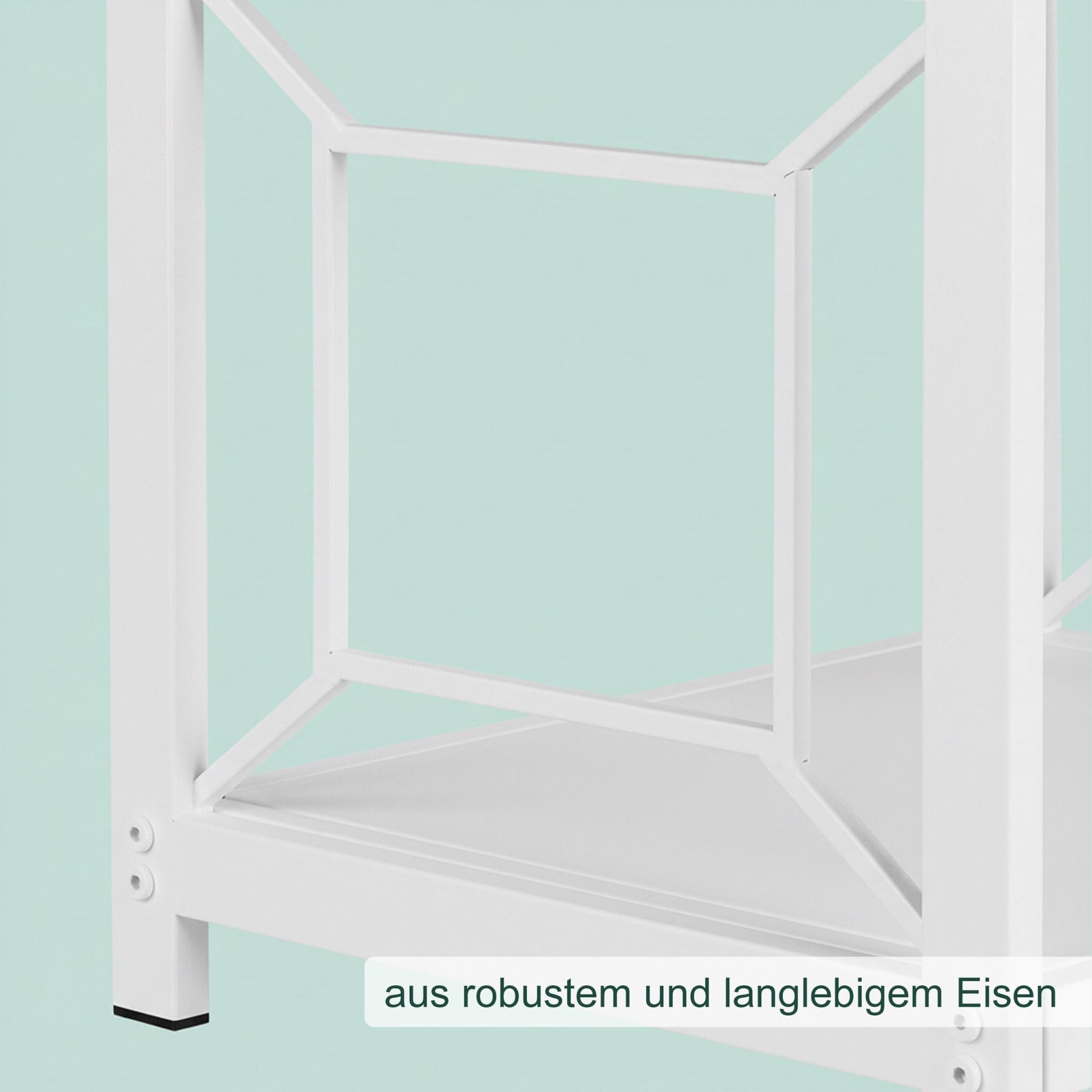 Modernes Kaminholzregal Metall Weiss von Relaxdays