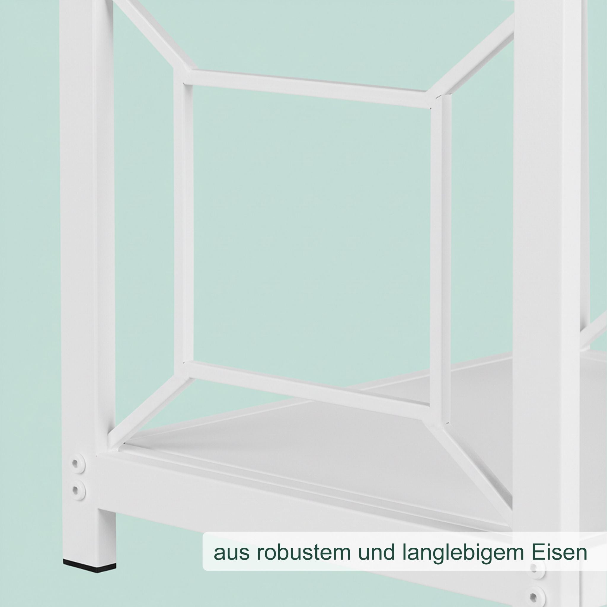 Modernes Kaminholzregal Metall Weiss von Relaxdays
