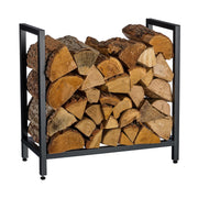 Kaminholzregal ModernSchwarz von Relaxdays