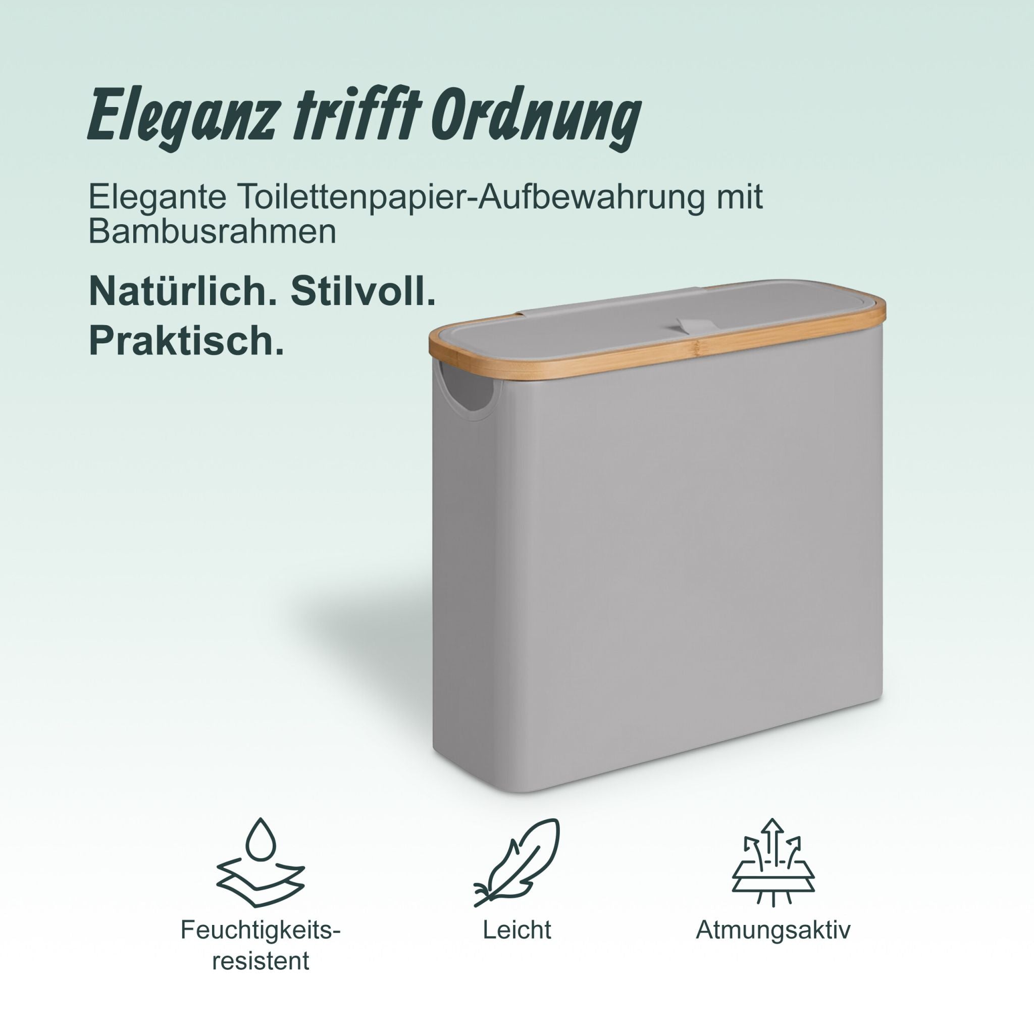 Toilettenpapier Aufbewahrung 12 Rollen Hellbraun-Grau