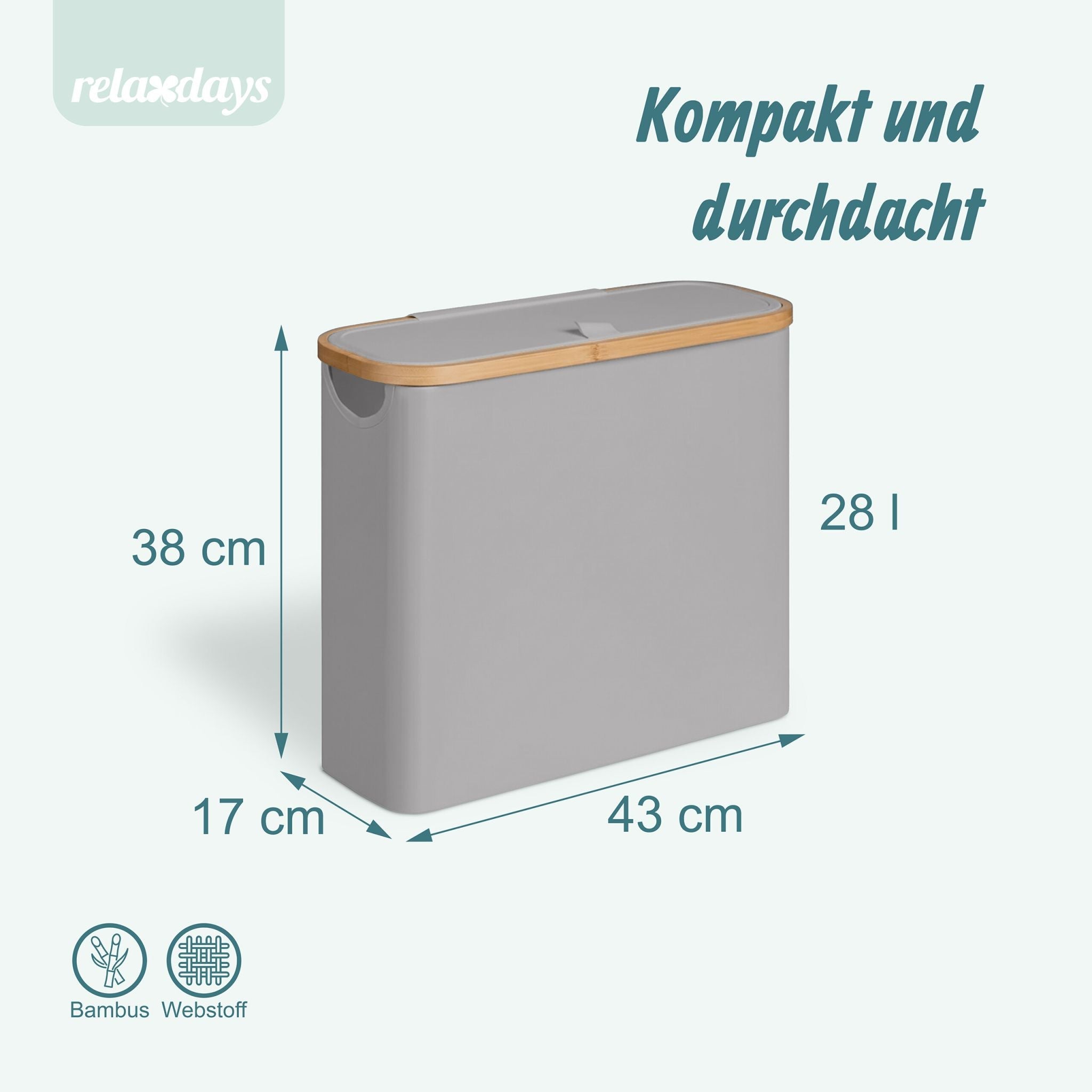 Toilettenpapier Aufbewahrung 12 Rollen Hellbraun-Grau