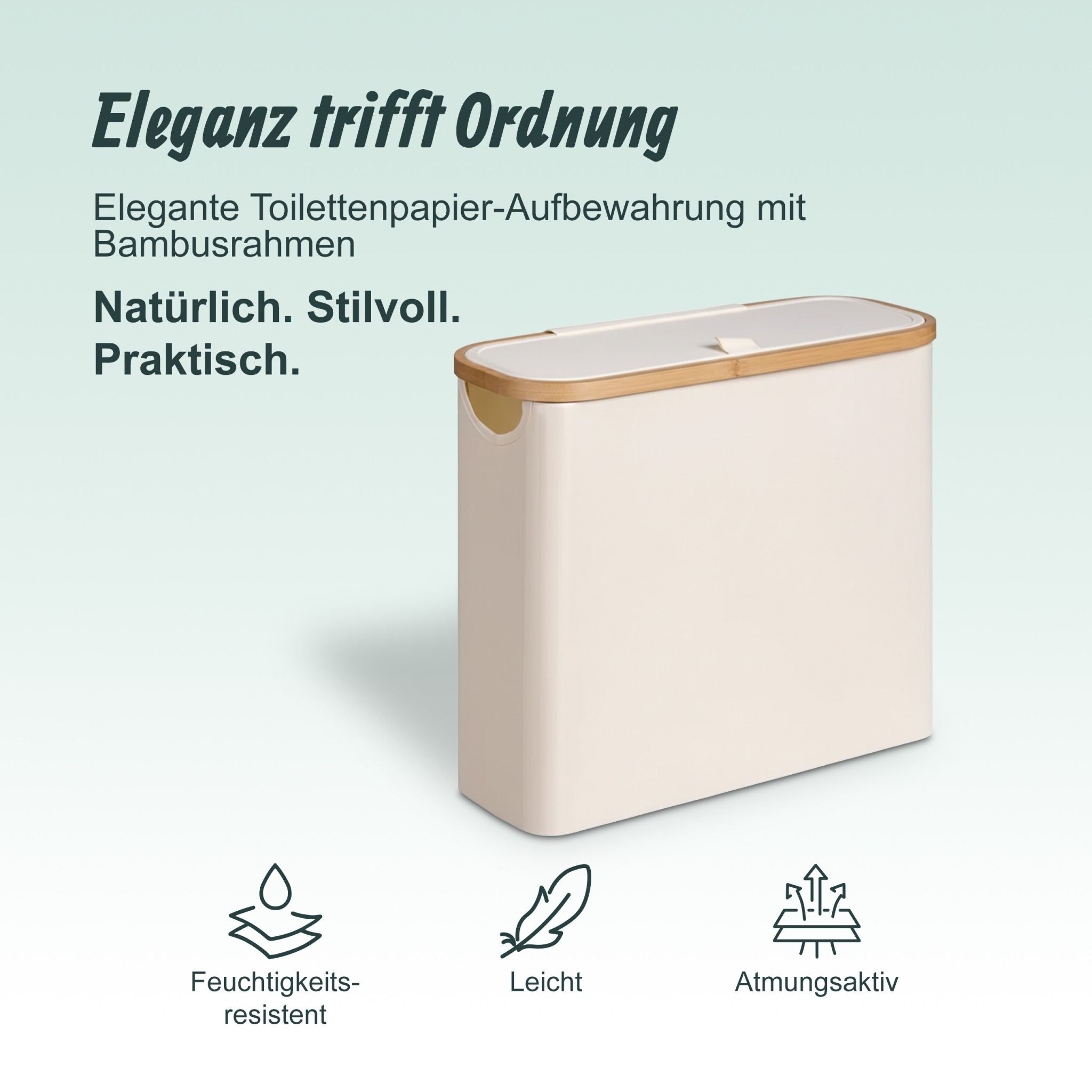 Toilettenpapier Aufbewahrung 12 Rollen Beige-Hellbraun