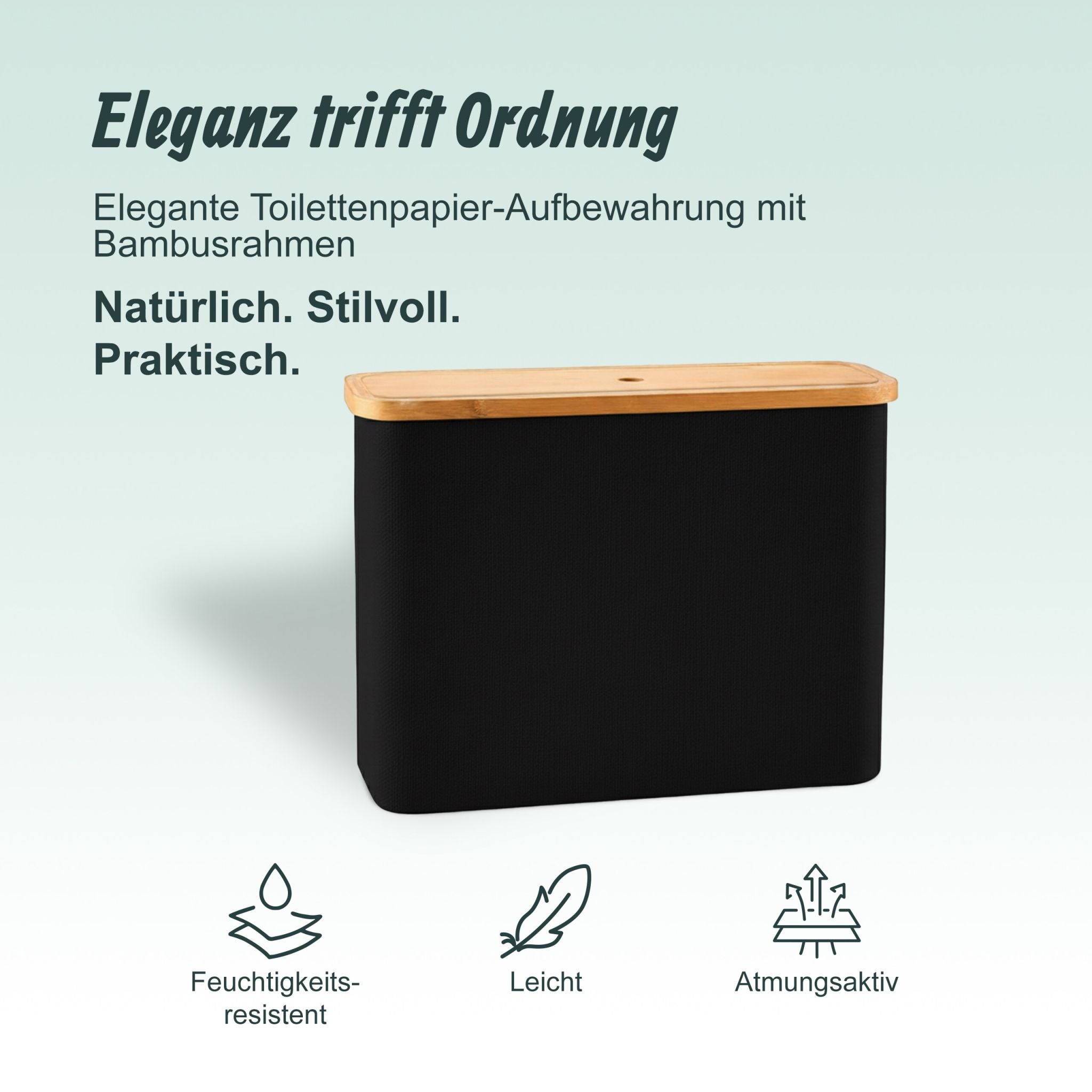 Toilettenpapier Aufbewahrung 12 Rollen Hellbraun-Schwarz