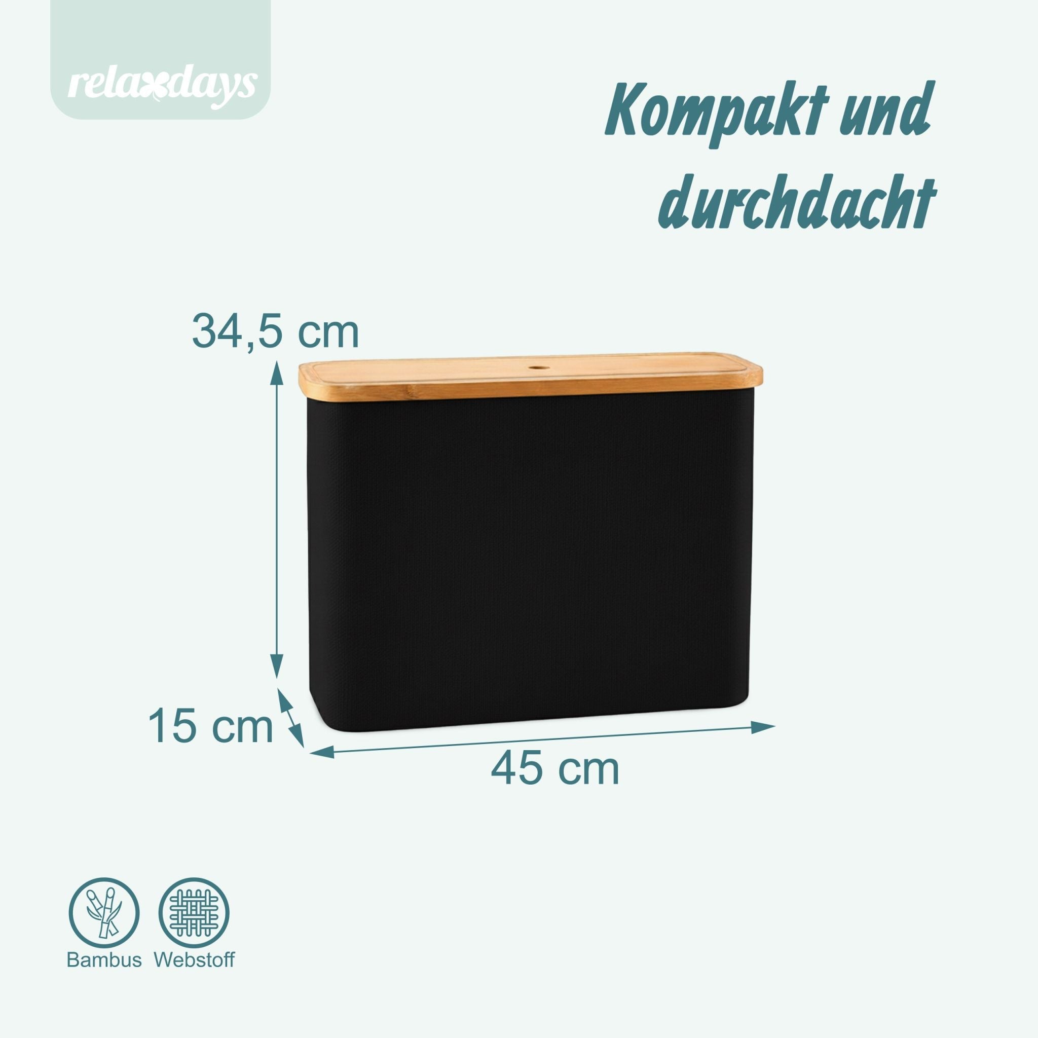 Toilettenpapier Aufbewahrung 12 Rollen Hellbraun-Schwarz