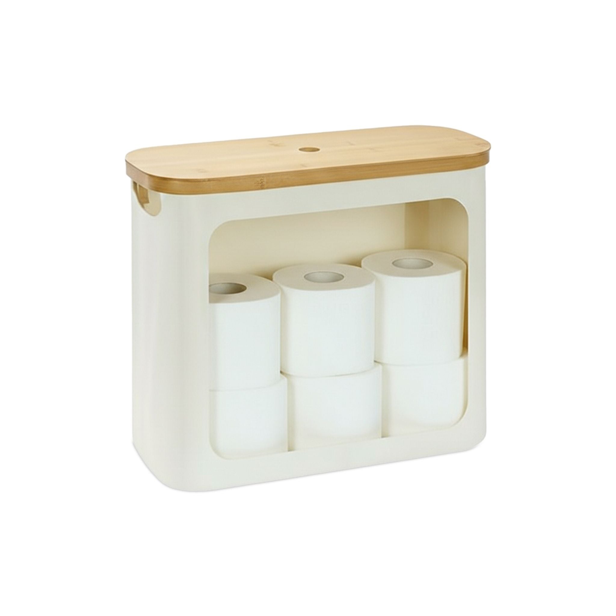 Toilettenpapier Aufbewahrung 12 Rollen Beige-Hellbraun