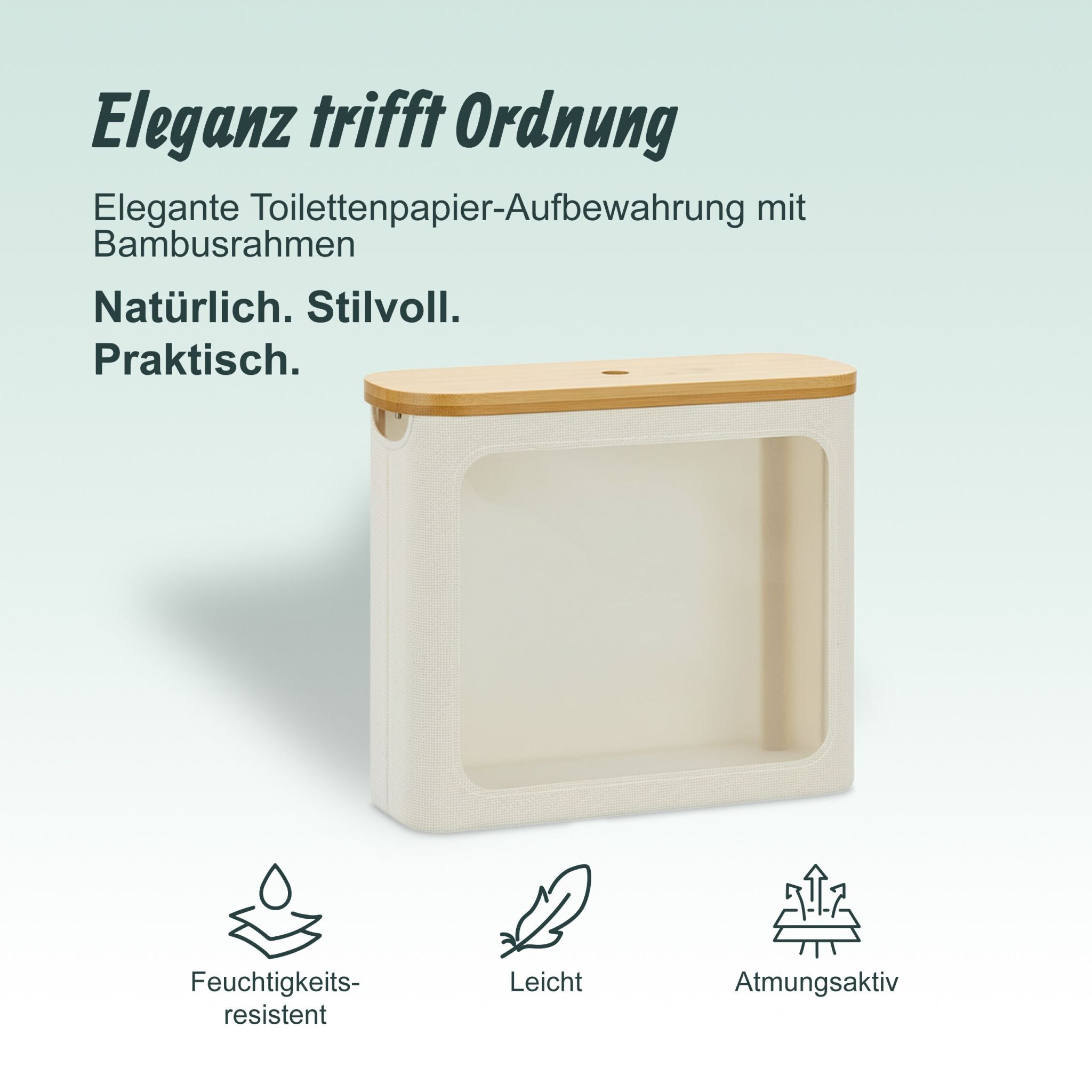 Toilettenpapier Aufbewahrung 12 Rollen Beige-Hellbraun