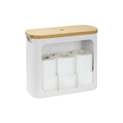 Toilettenpapier Aufbewahrung 12 Rollen Weiss-Hellbraun