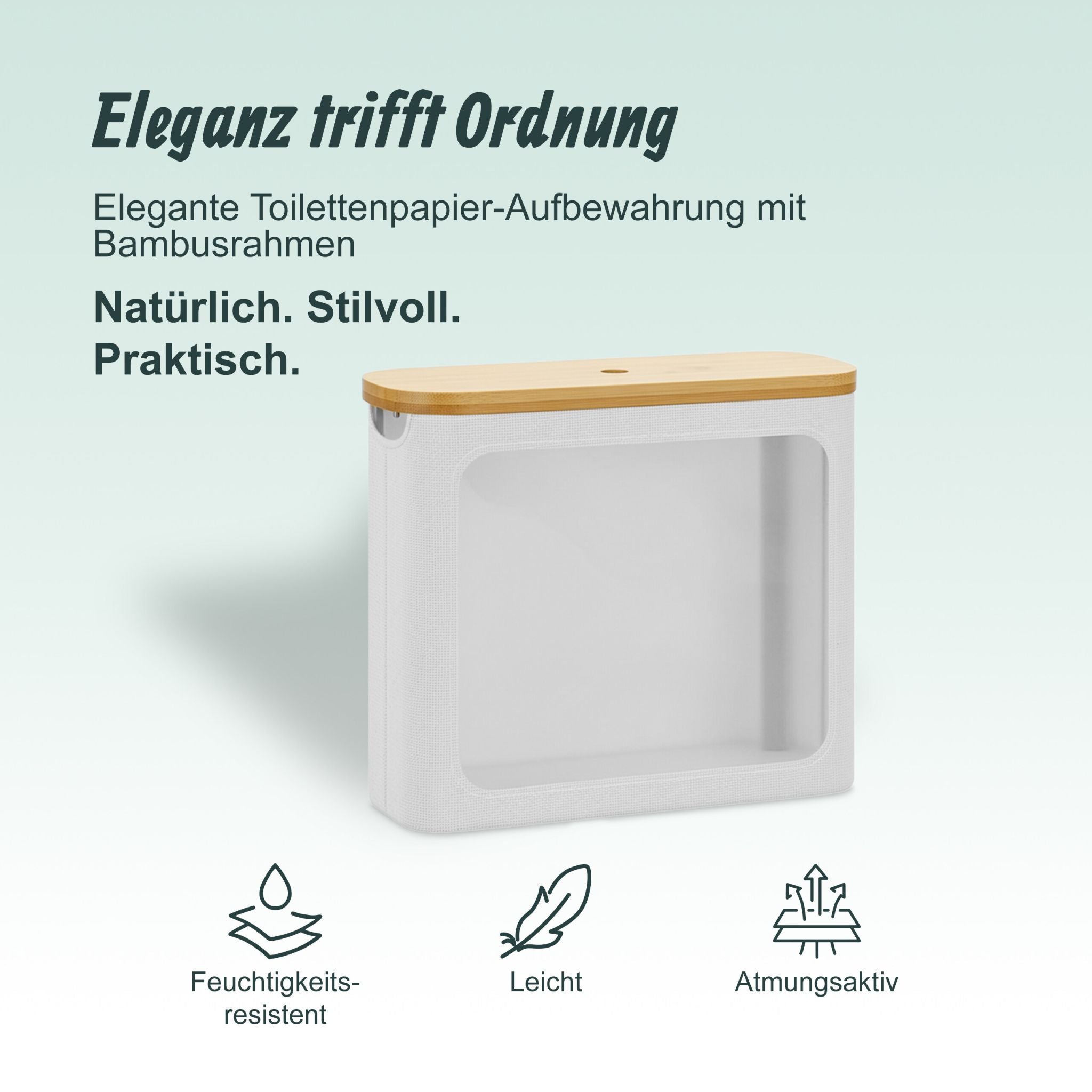 Toilettenpapier Aufbewahrung 12 Rollen Weiss-Hellbraun