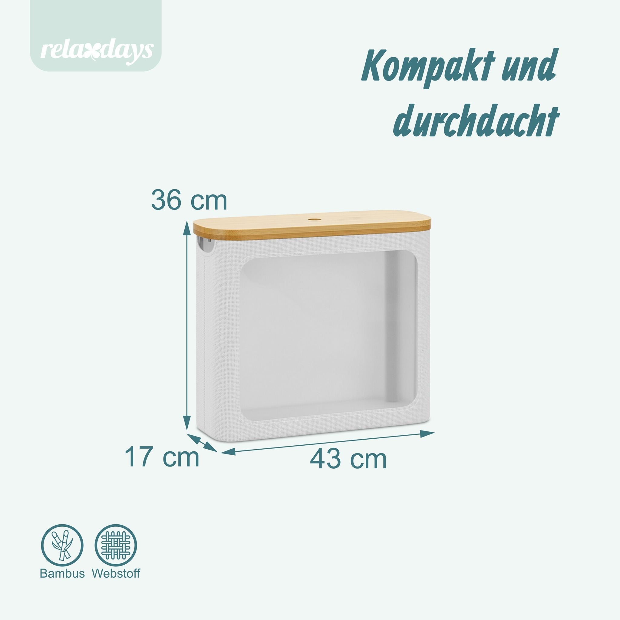Toilettenpapier Aufbewahrung 12 Rollen Weiss-Hellbraun