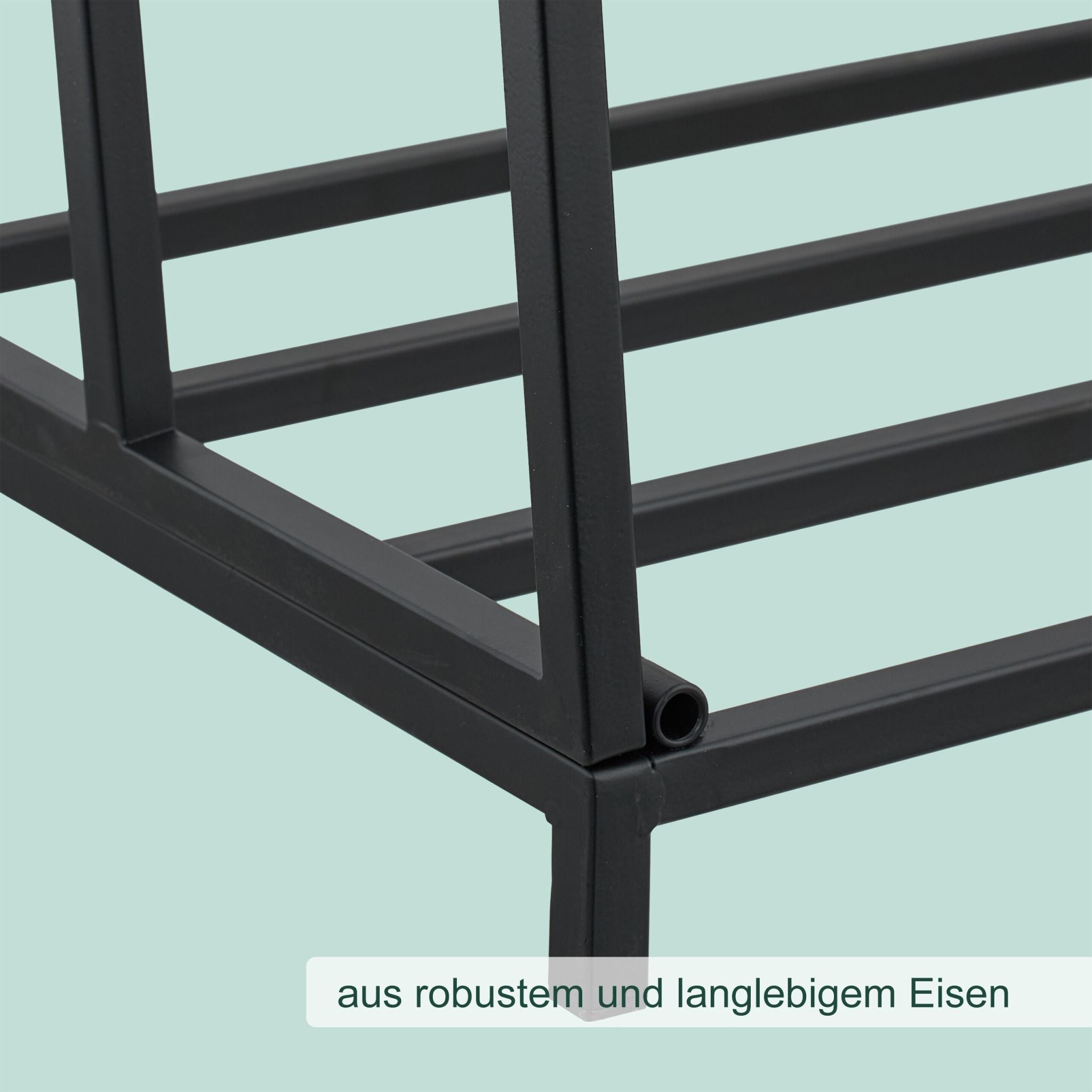 Faltbares Kaminholzregal Metall Schwarz von Relaxdays