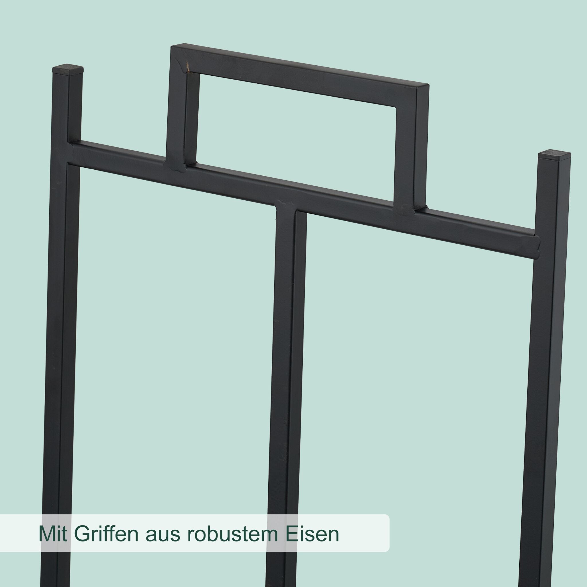 Faltbares Kaminholzregal Metall Schwarz von Relaxdays
