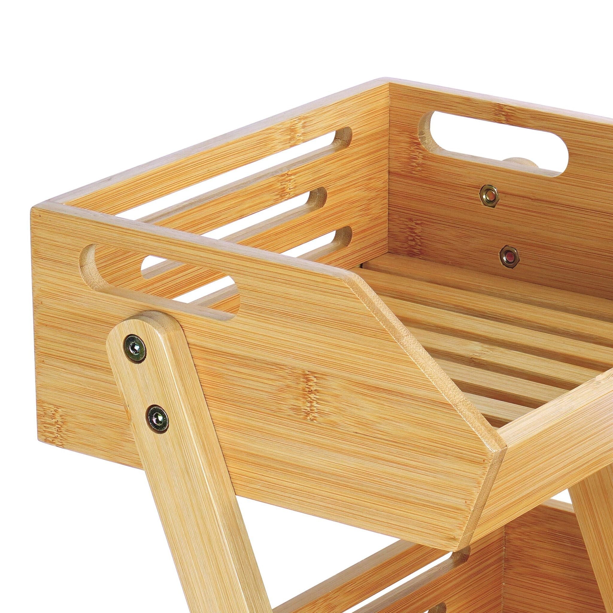 Obst Etagere Bambus 3 Etagen Hellbraun von Relaxdays