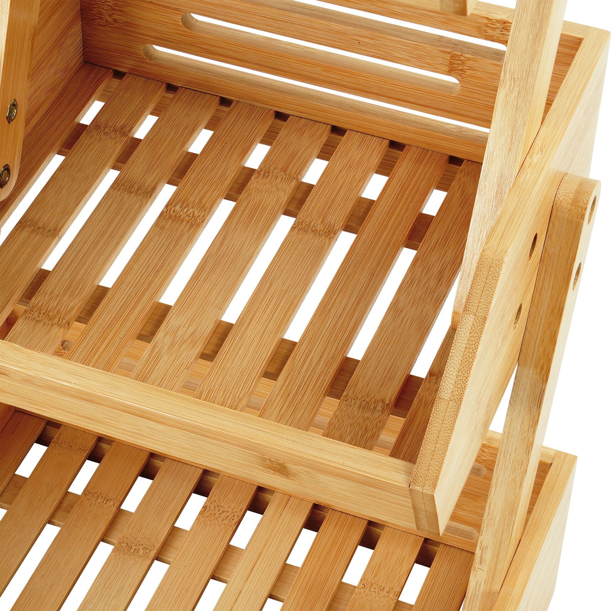 Obst Etagere Bambus 3 Etagen Hellbraun von Relaxdays