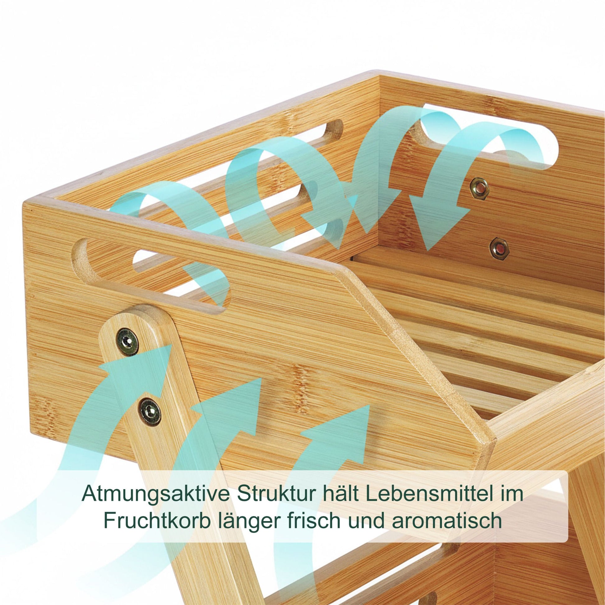 Obst Etagere Bambus 2 Etagen Hellbraun von Relaxdays