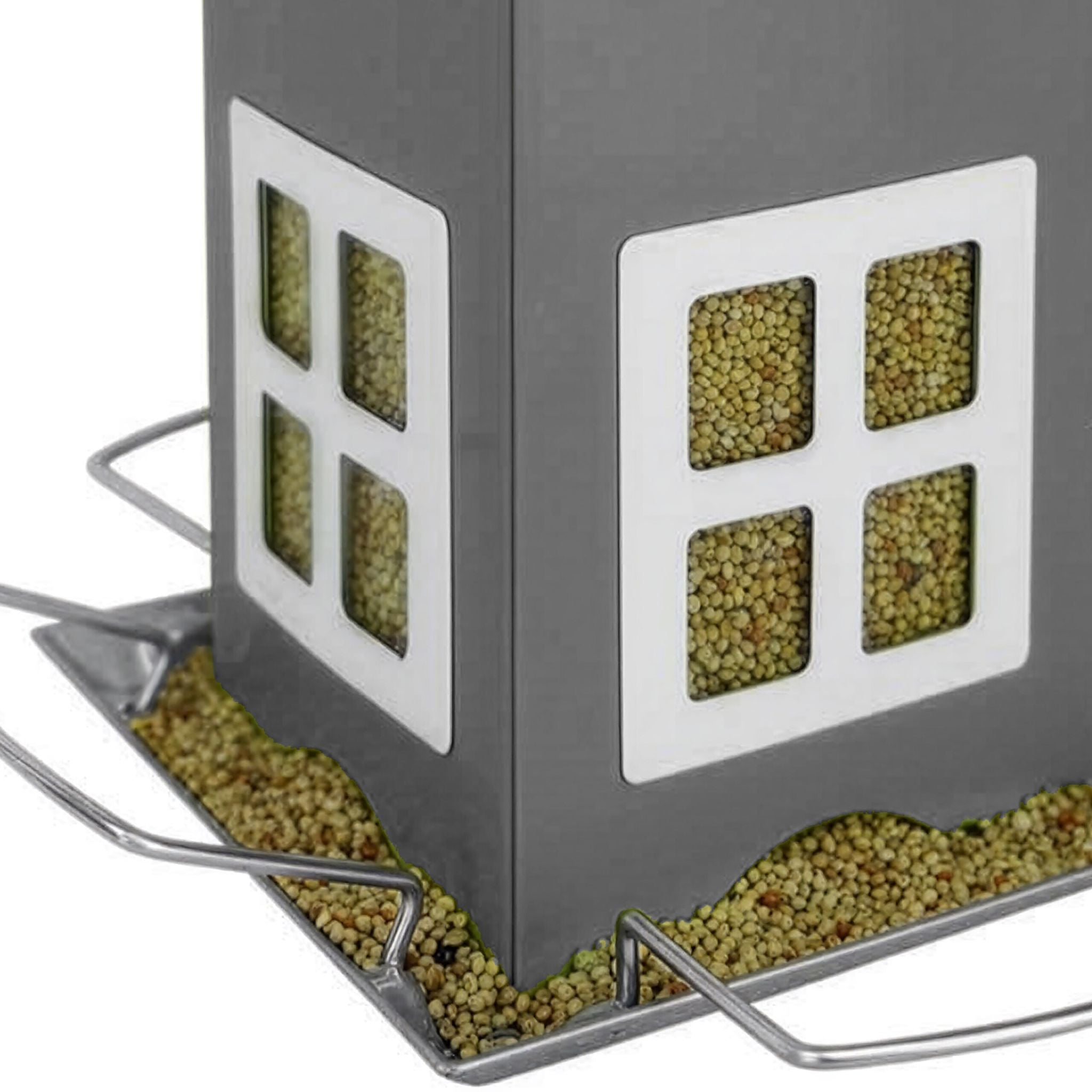 Vogelhaus zum Aufhängen Weiss-Silber-Grau von Relaxdays