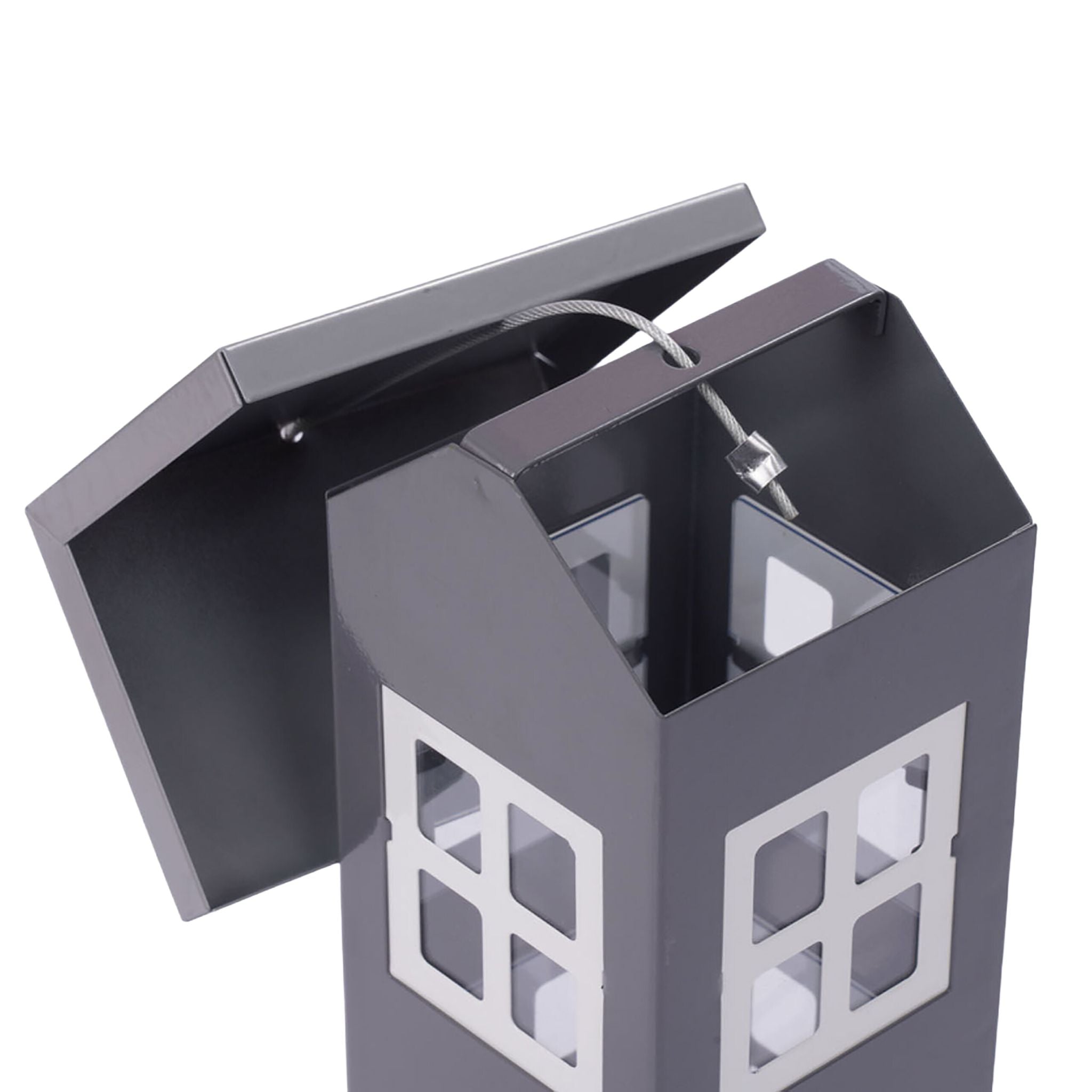 Vogelhaus zum Aufhängen Weiss-Silber-Grau von Relaxdays