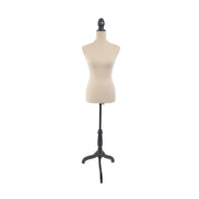 Weibliche Schneiderpuppe 36/38 Samt Beige-Schwarz von Relaxdays