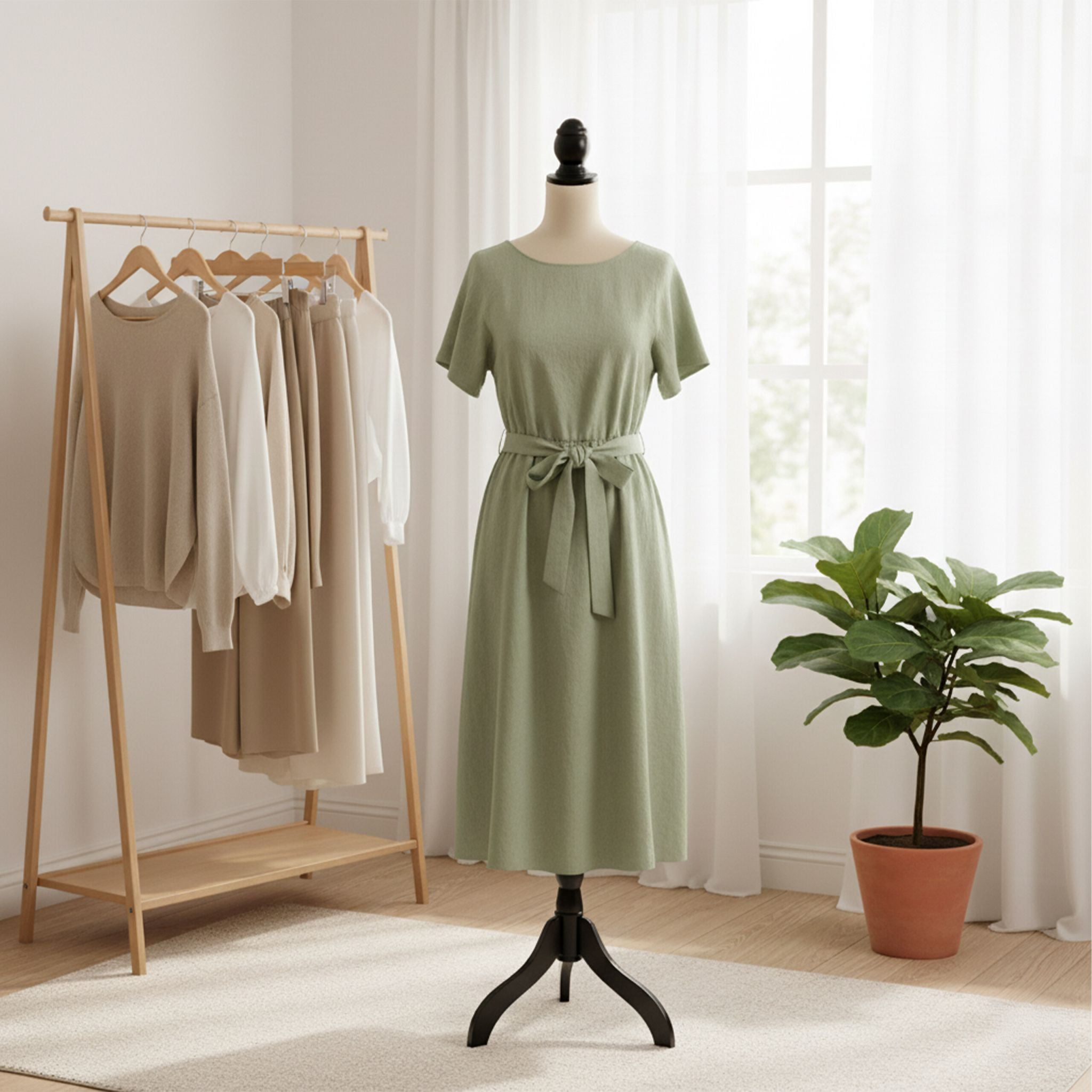 Weibliche Schneiderpuppe 36/38 Samt Beige-Schwarz von Relaxdays