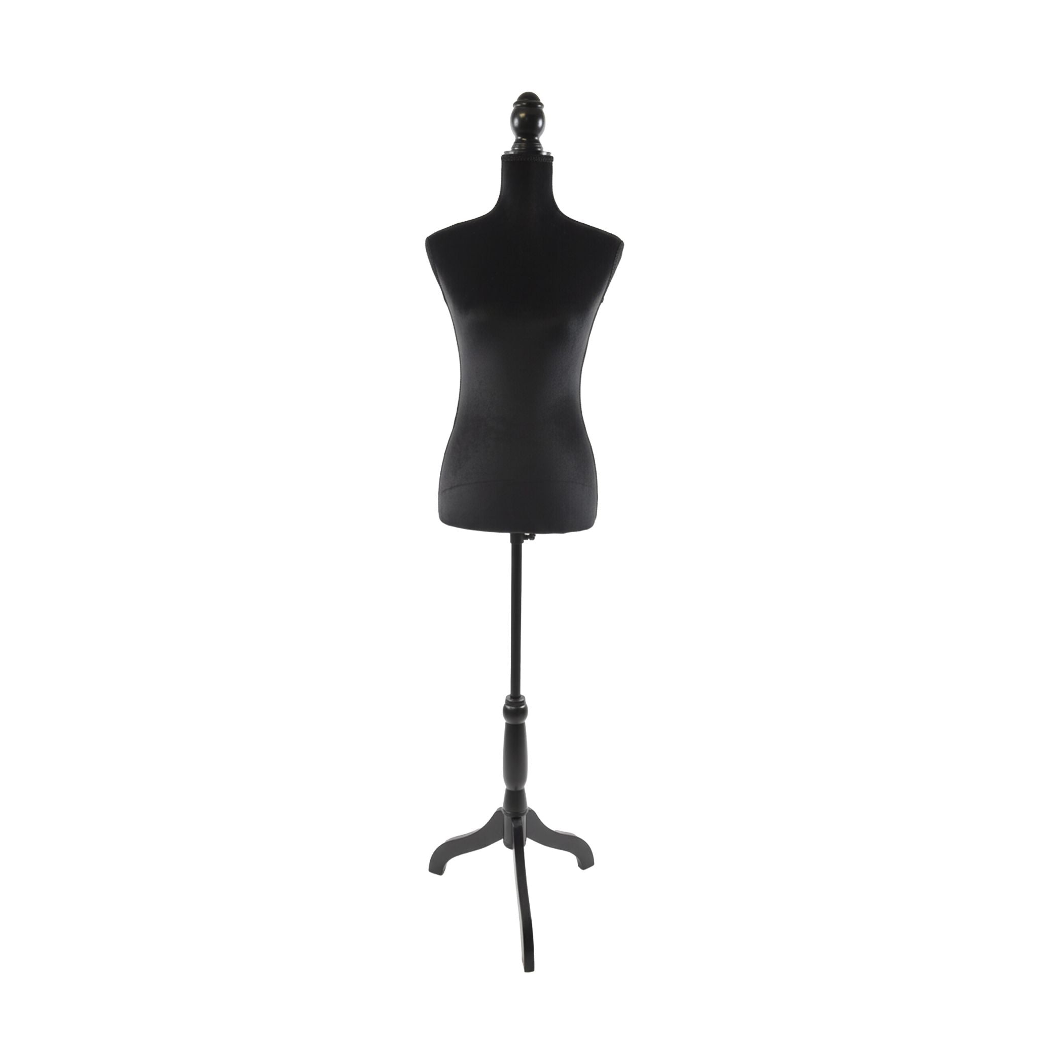 Weibliche Schneiderpuppe 36/38 Samt Schwarz von Relaxdays