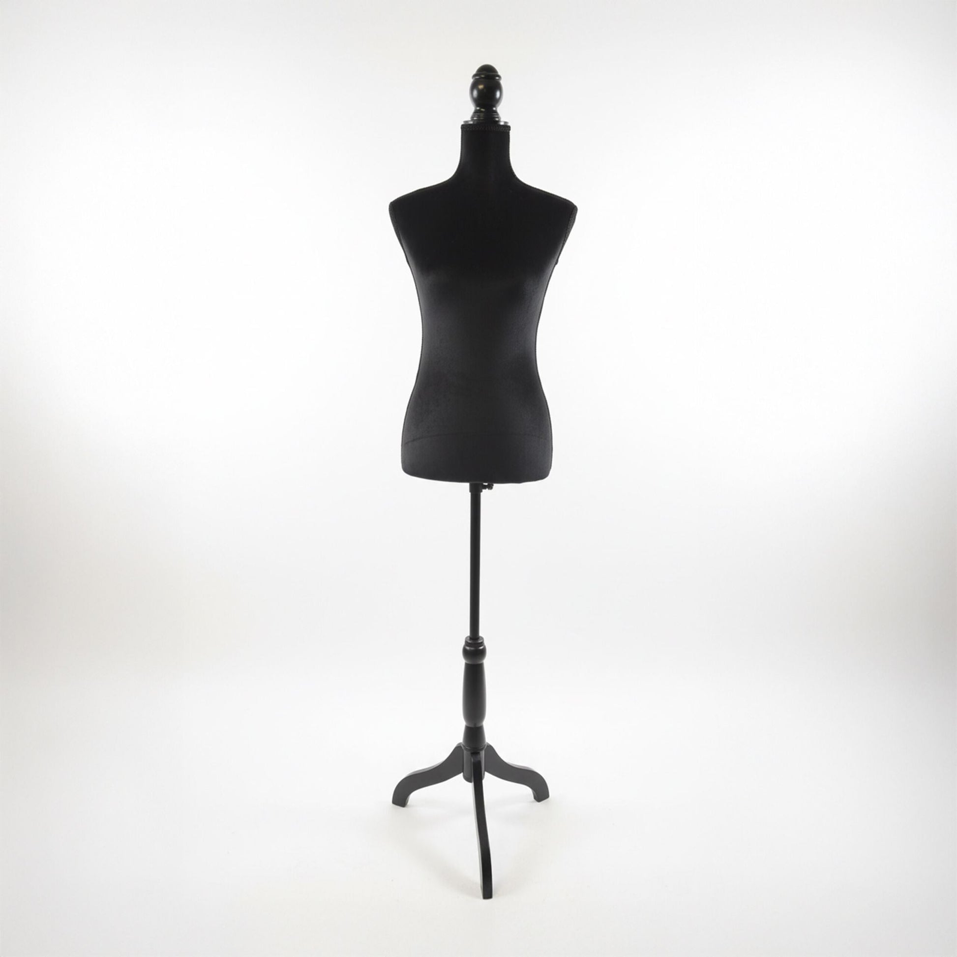 Weibliche Schneiderpuppe 36/38 Samt Schwarz von Relaxdays