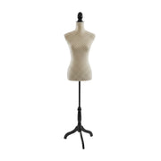 Weibliche Schneiderpuppe 36/38 Punkte Beige-Schwarz von Relaxdays