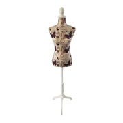 Weibliche Schneiderpuppe 36/38 Paris Beige-Weiss-Dunkelrot von Relaxdays