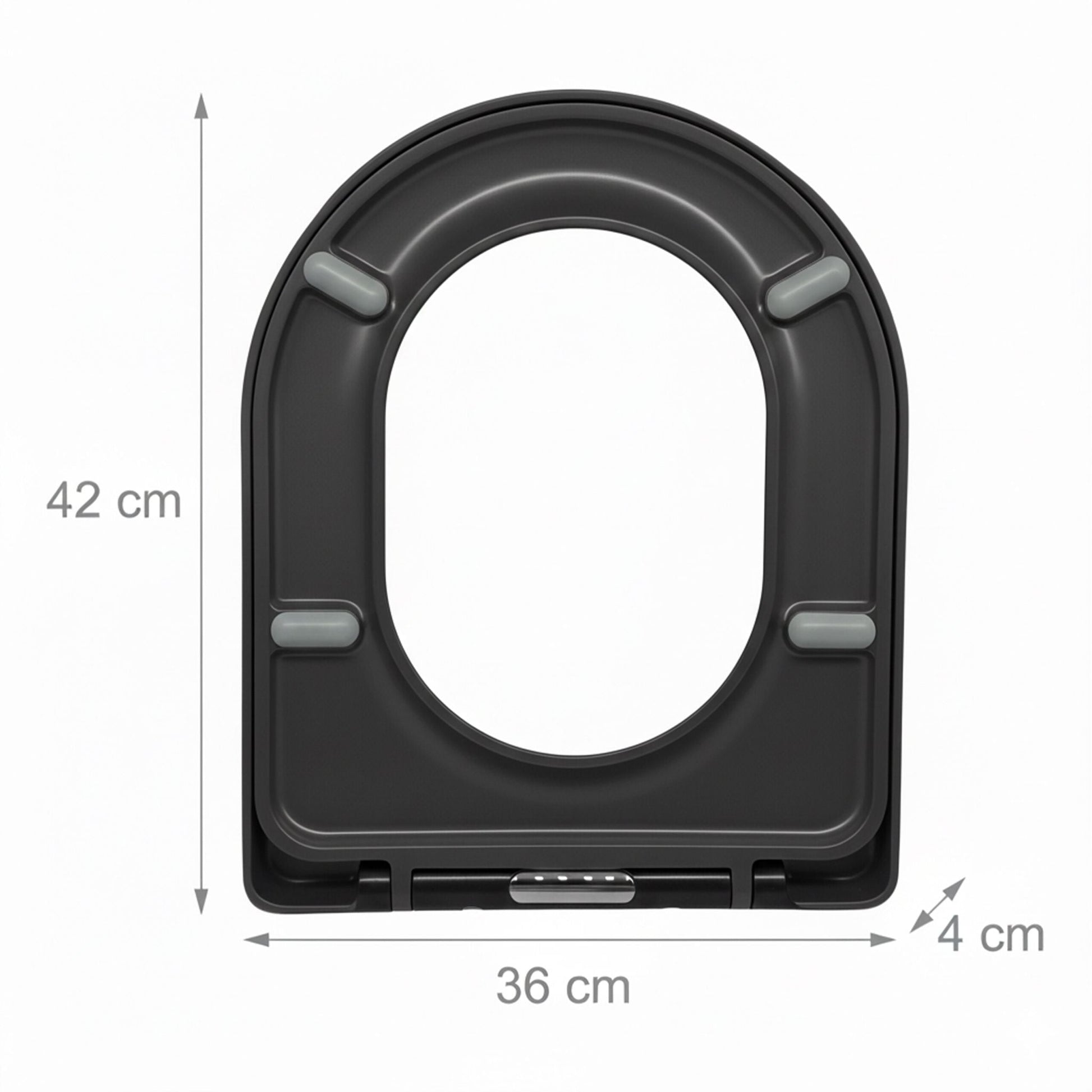 Toilettendeckel mit Absenkautomatik Anthrazit von Relaxdays