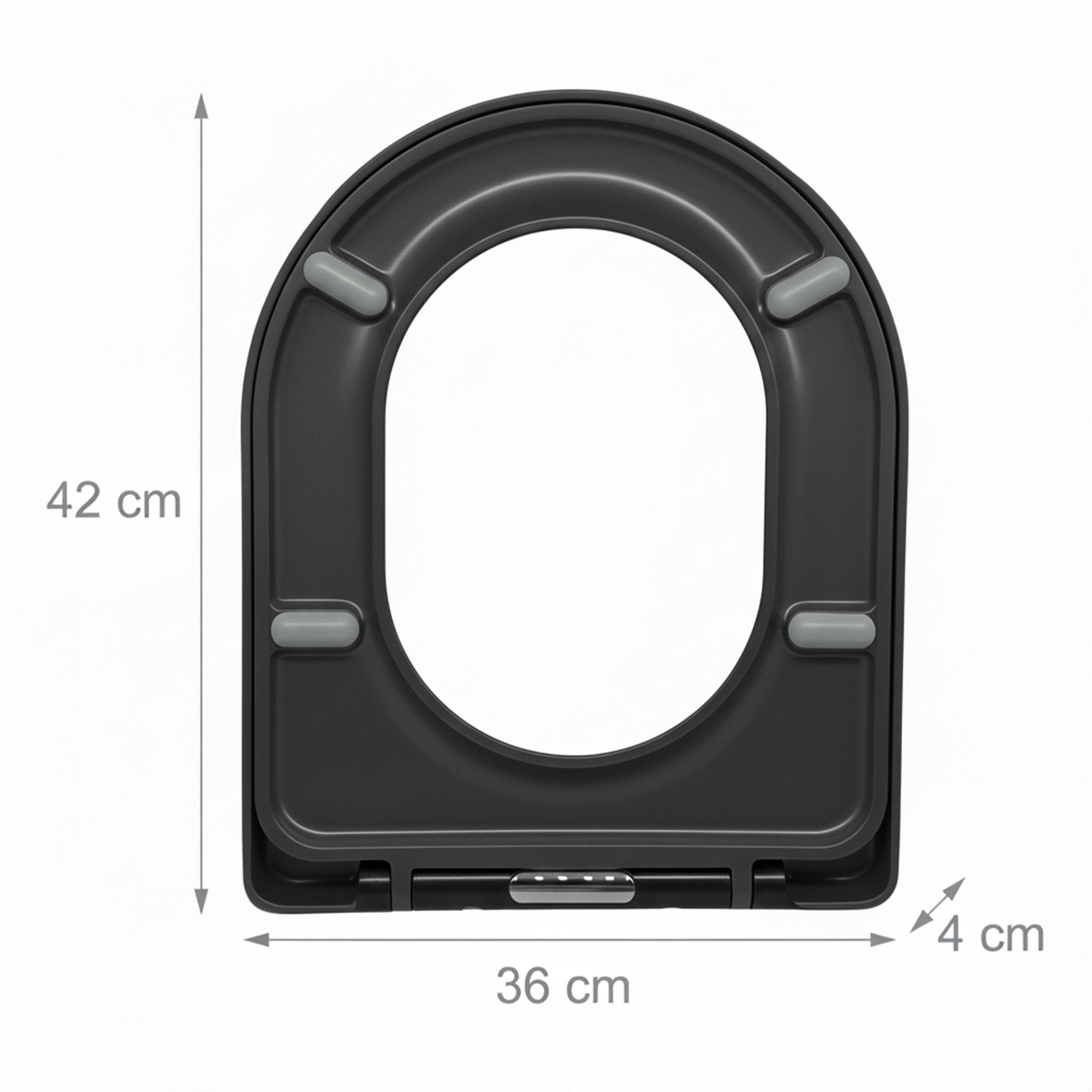 Toilettendeckel mit Absenkautomatik Anthrazit von Relaxdays