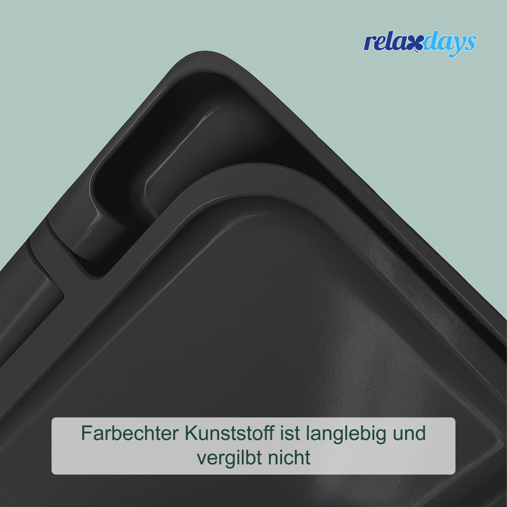 Toilettendeckel mit Absenkautomatik Anthrazit von Relaxdays