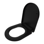 Toilettendeckel mit Absenkautomatik Schwarz von Relaxdays