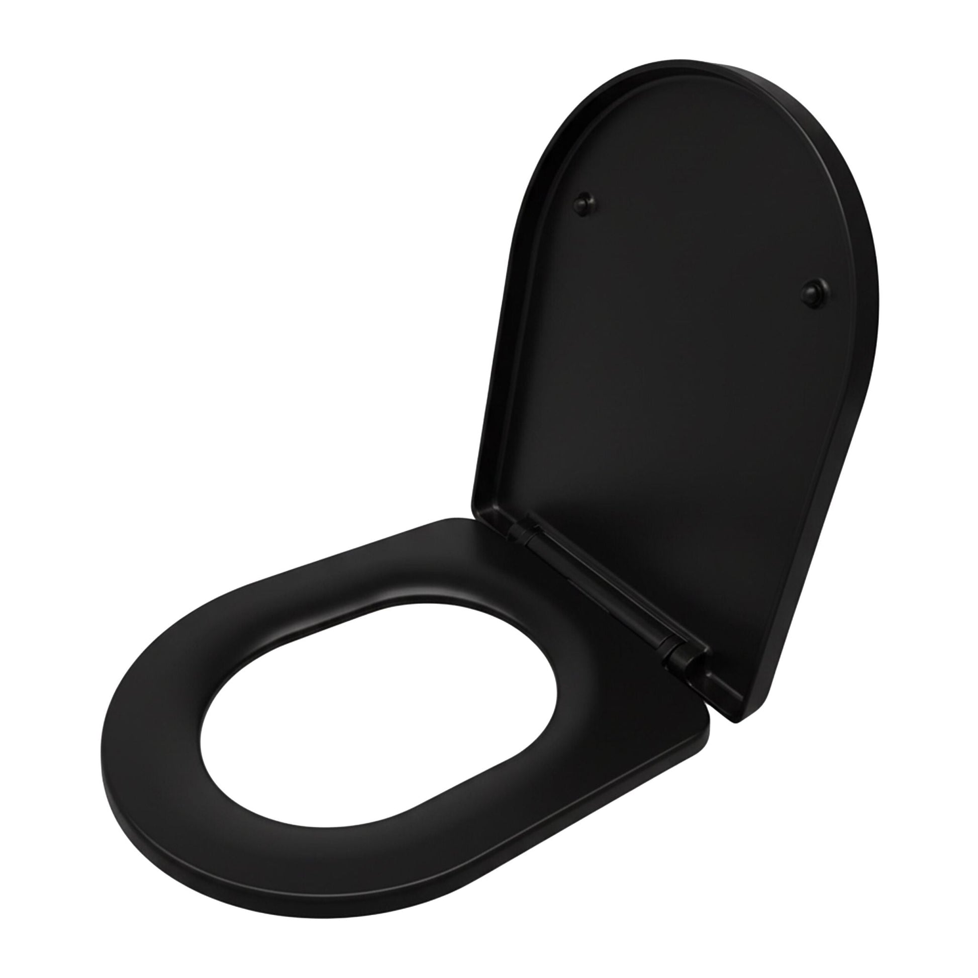 Toilettendeckel mit Absenkautomatik Schwarz von Relaxdays