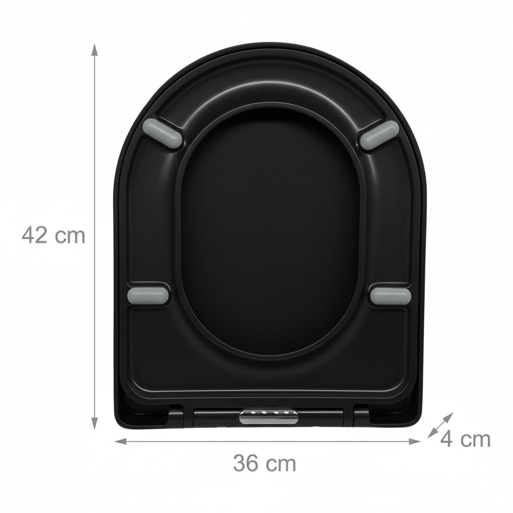 Toilettendeckel mit Absenkautomatik Schwarz von Relaxdays