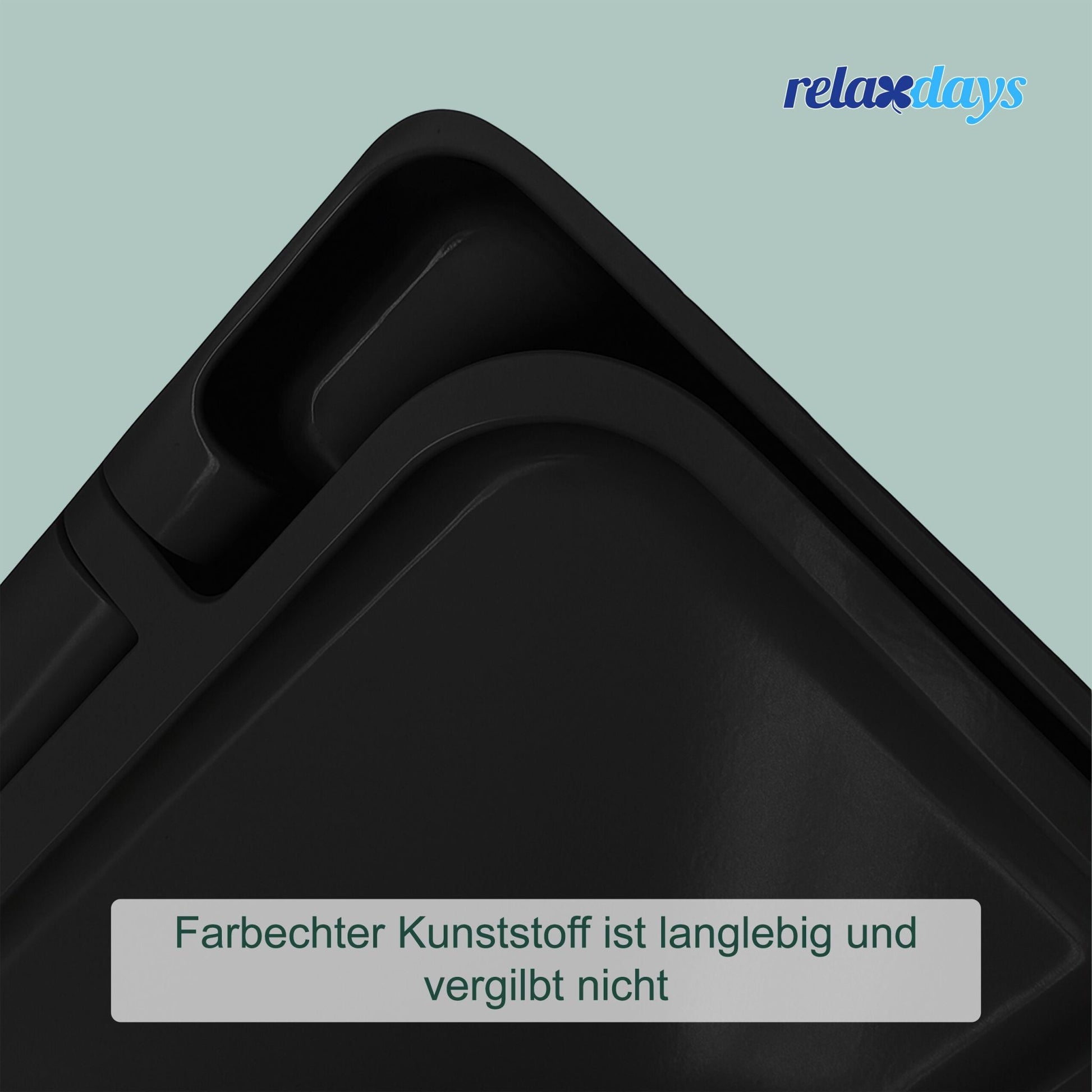 Toilettendeckel mit Absenkautomatik Schwarz von Relaxdays